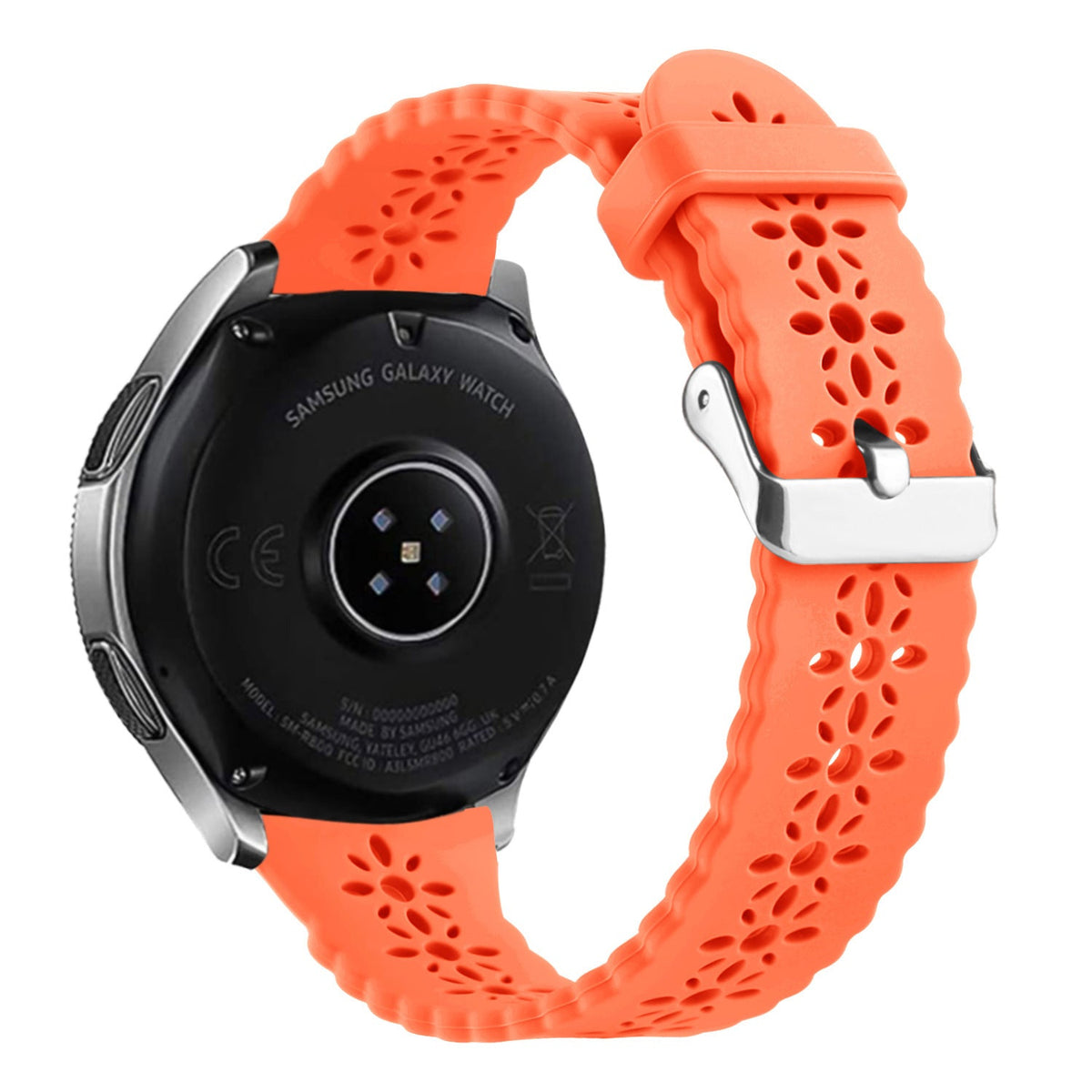 Siliconen met Patroon horlogebandje - 20mm - Oranje