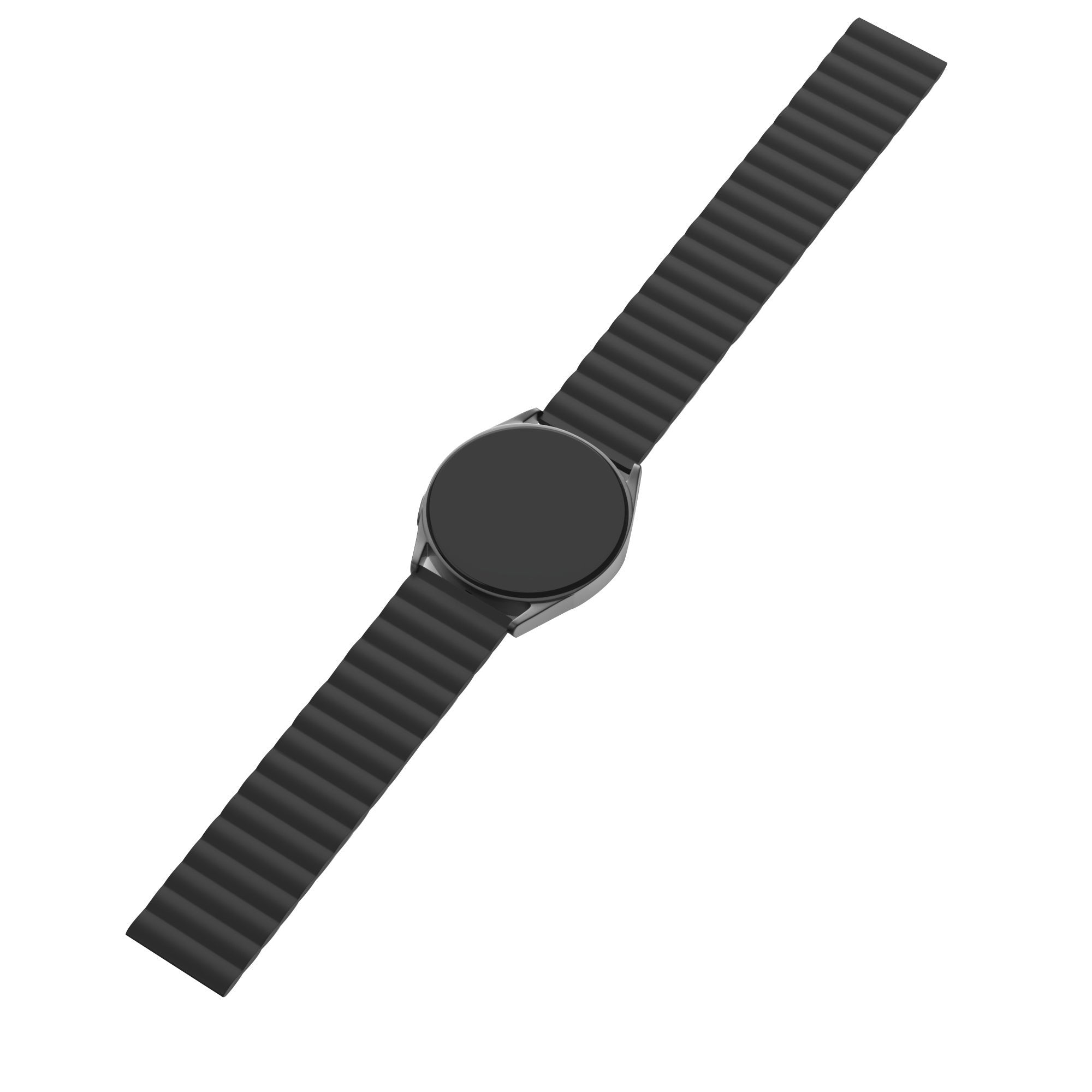 Magnetisch siliconen horlogebandje - 20mm - Zwart