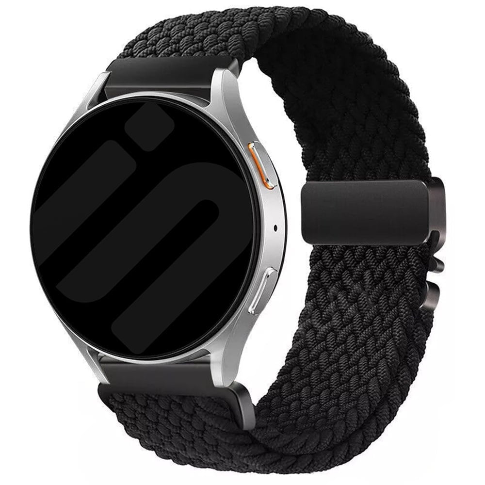 Gevlochten Nylon horlogebandje - 18mm - Zwart