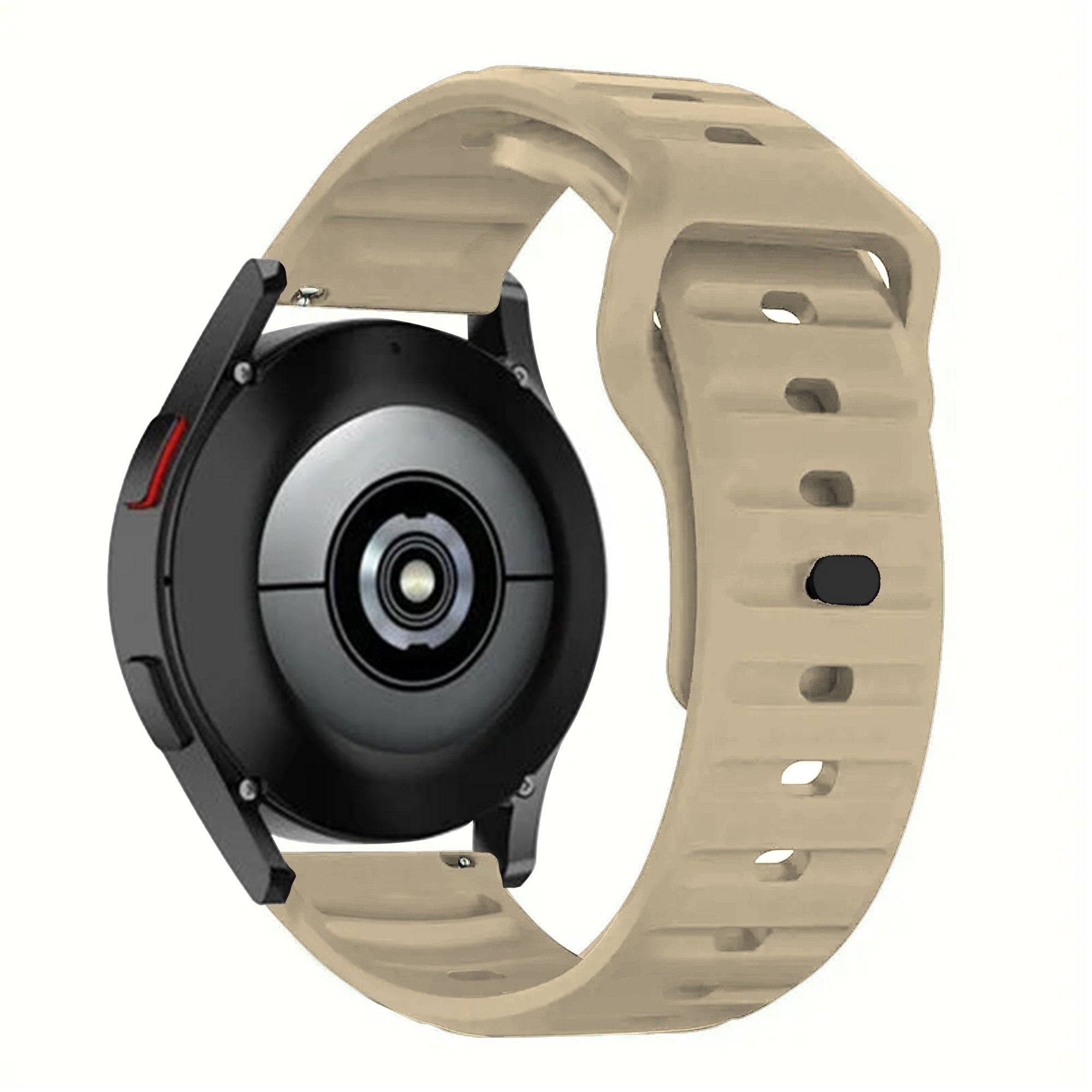 Outdoor siliconen horlogebandje - 20mm - Beige-bruin