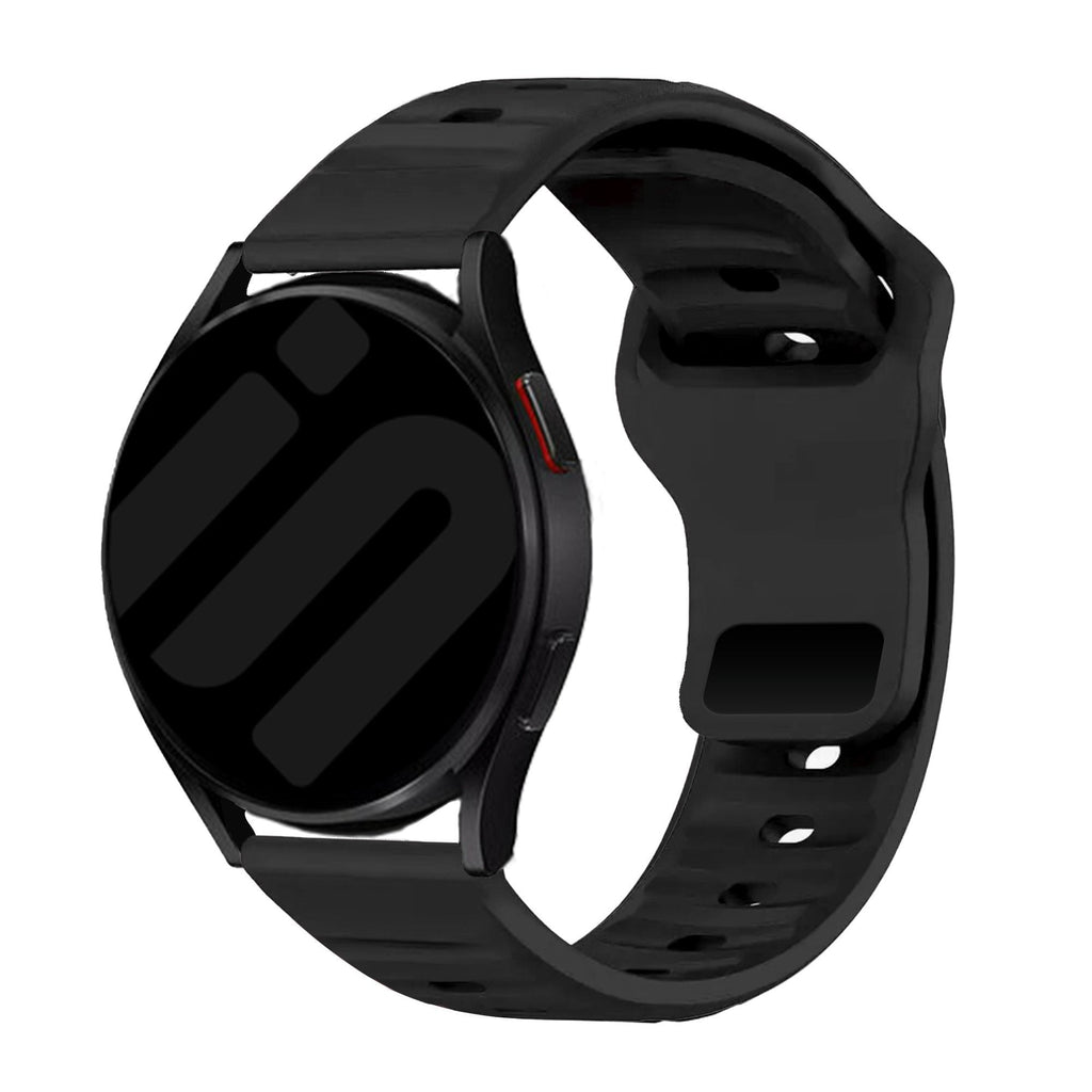 Outdoor siliconen horlogebandje - 20mm - Zwart