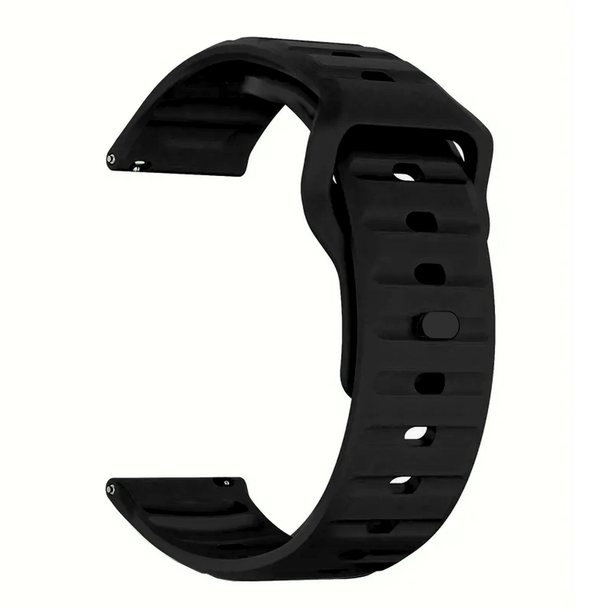 Outdoor siliconen horlogebandje - 20mm - Zwart