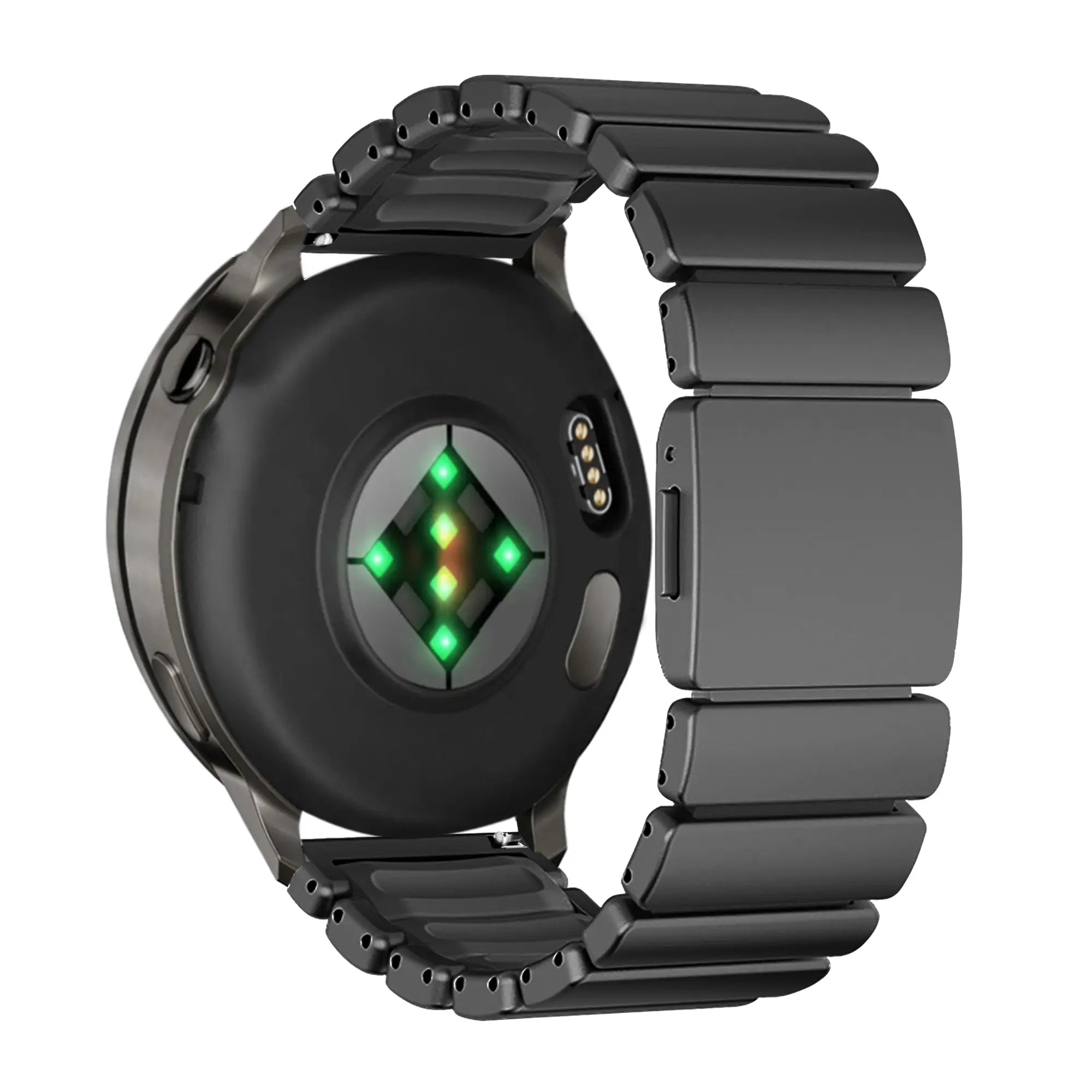 Titanium Hybrid horlogebandje - 22mm - Zwart