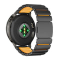 Titanium Hybrid horlogebandje - 22mm - Zwart/oranje