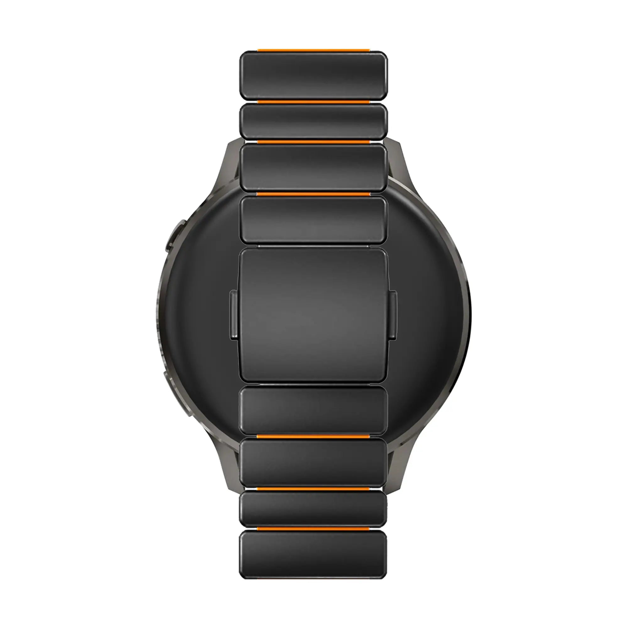 Titanium Hybrid horlogebandje - 22mm - Zwart/oranje