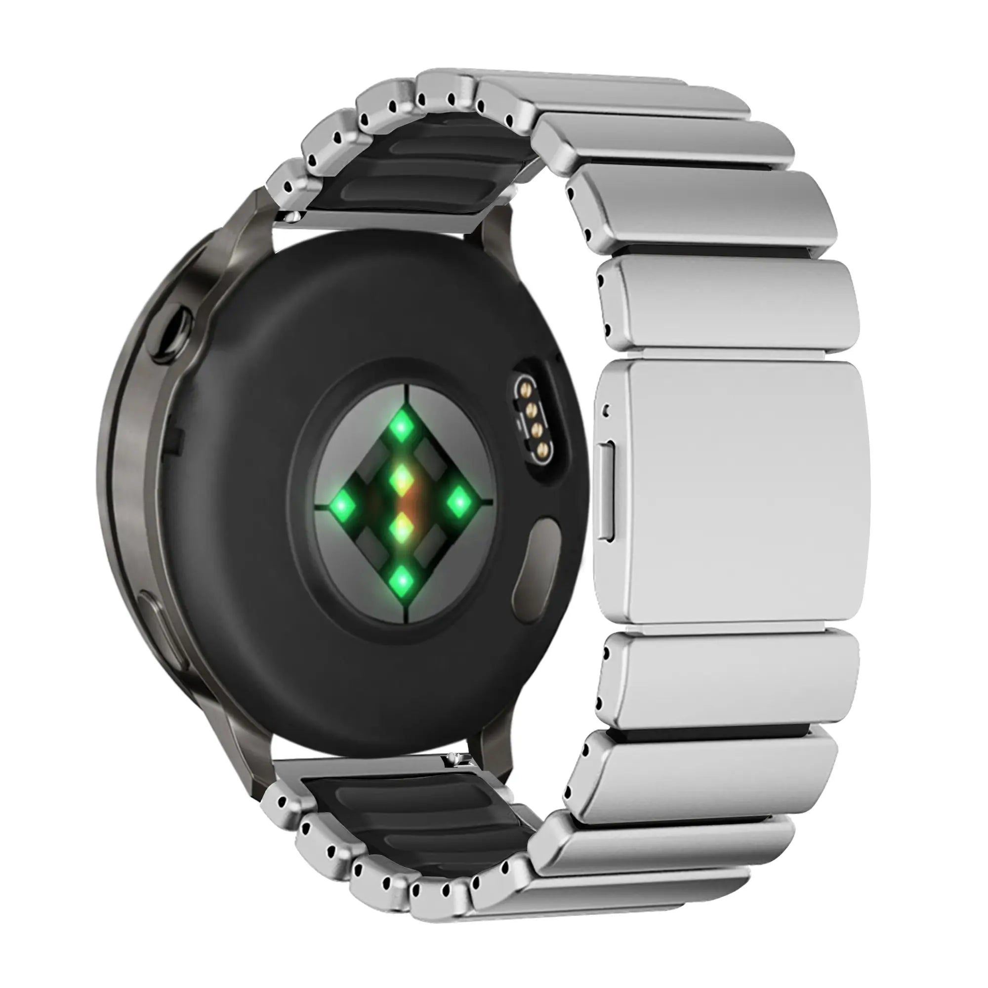 Titanium Hybrid horlogebandje - 22mm - Titanium/zwart