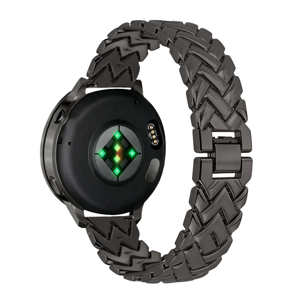 Metalen V-Type horlogebandje - 18mm - Zwart