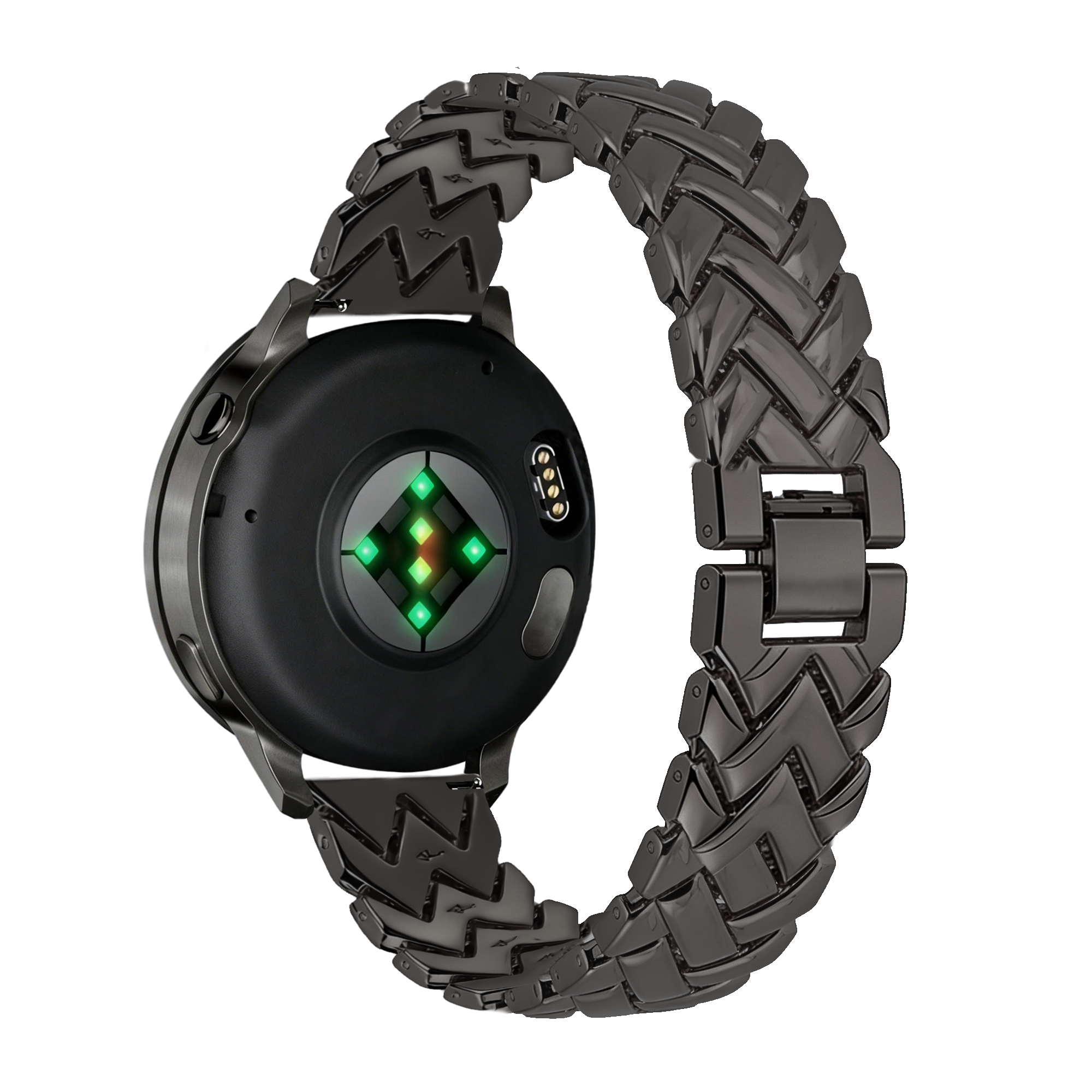 Metalen V-Type horlogebandje - 18mm - Zwart