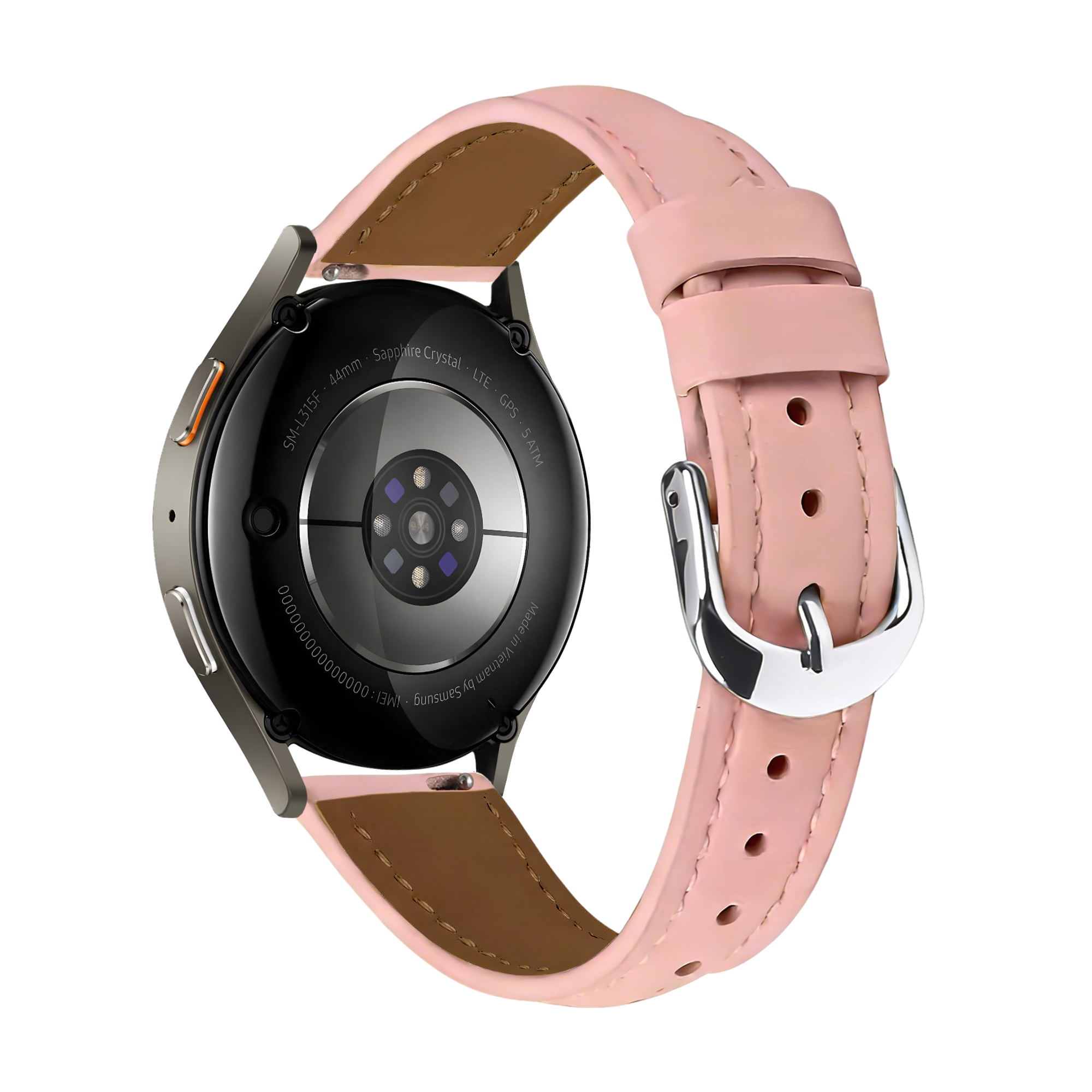 Slimfit Leren horlogebandje - 20mm - Roze