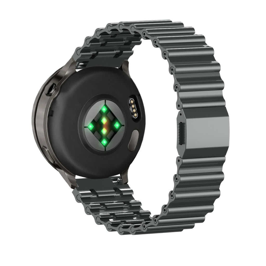 Premium Stalen Ocean horlogebandje - 22mm - Grafiet