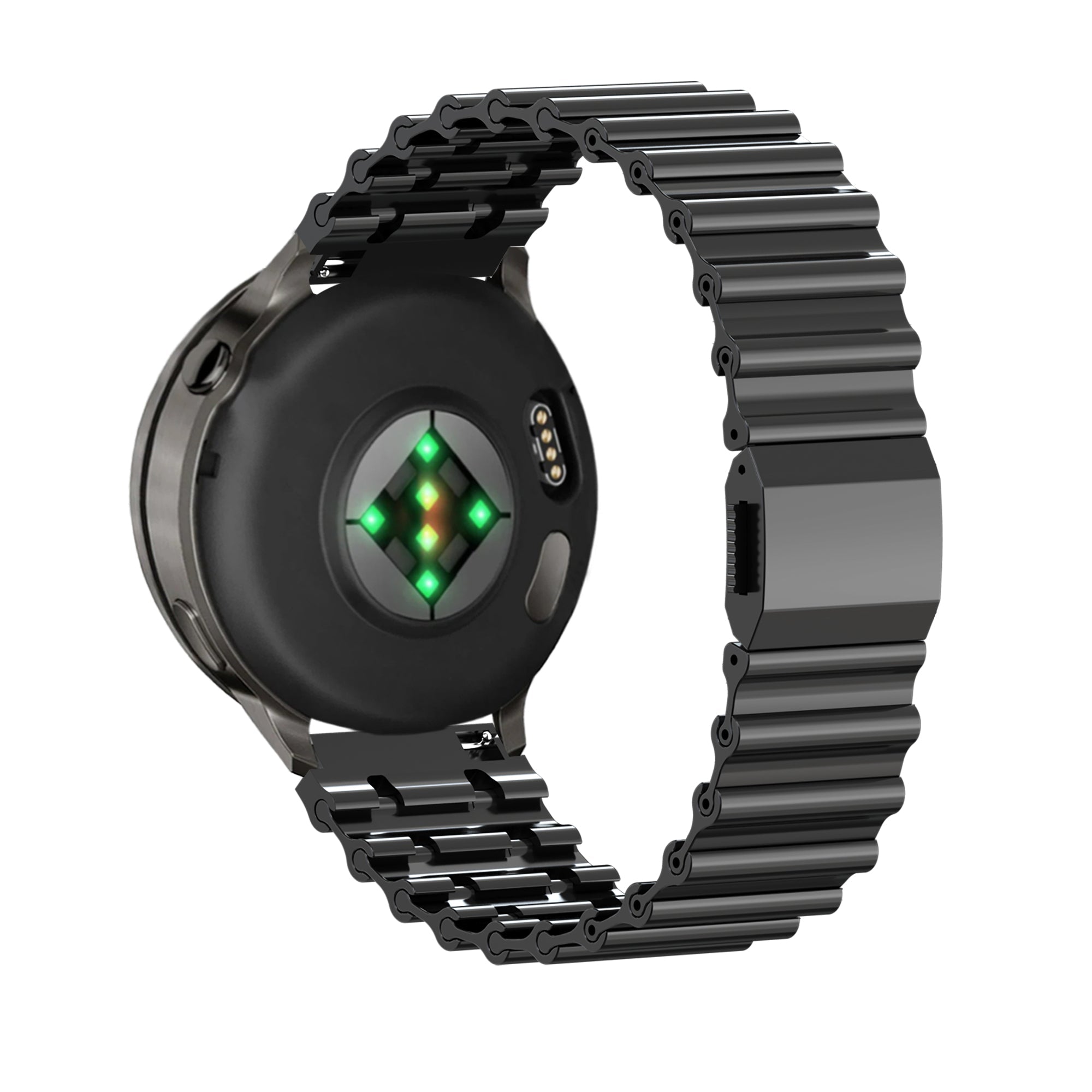 Premium Stalen Ocean horlogebandje - 22mm - Zwart