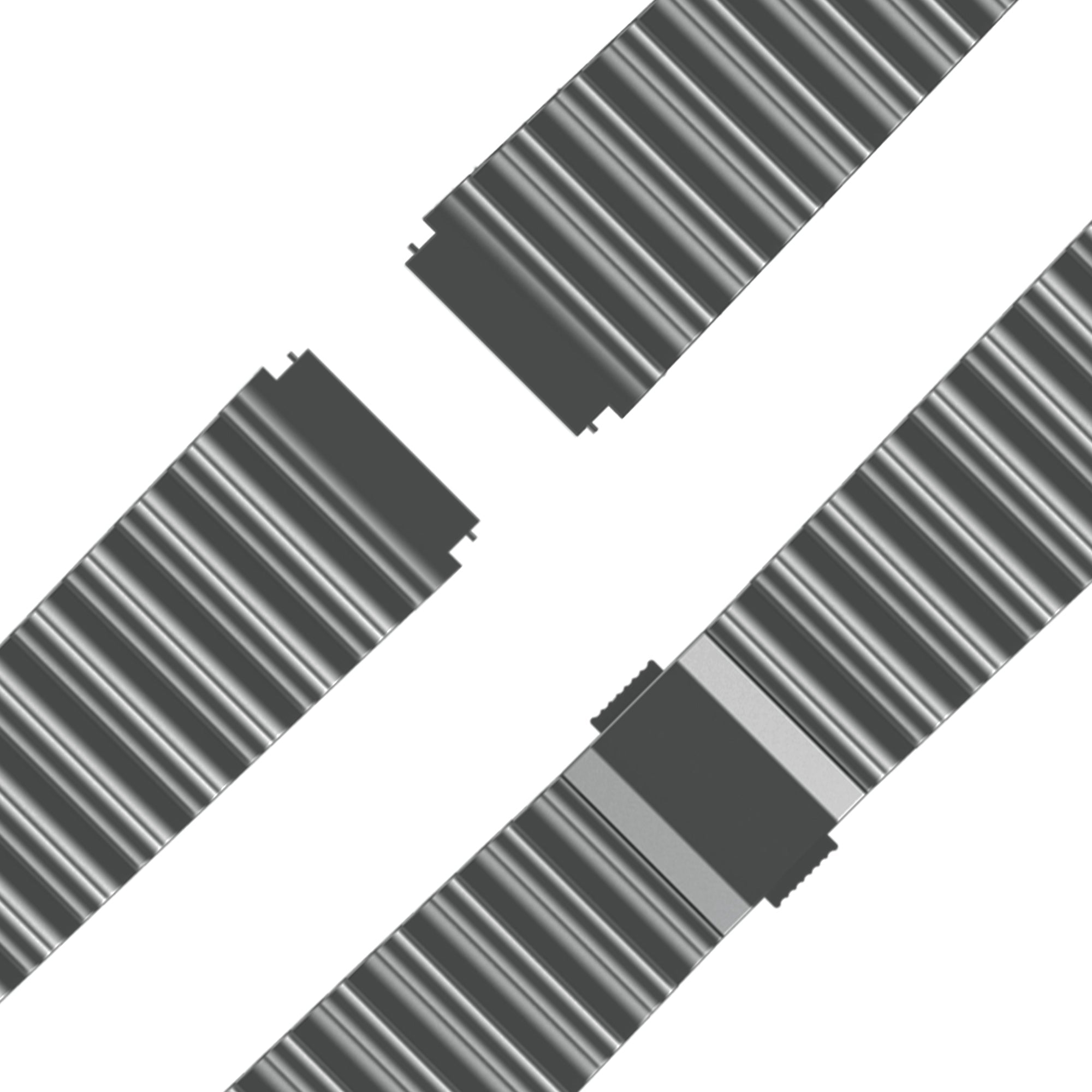 Premium Stalen Ocean horlogebandje - 22mm - Grafiet