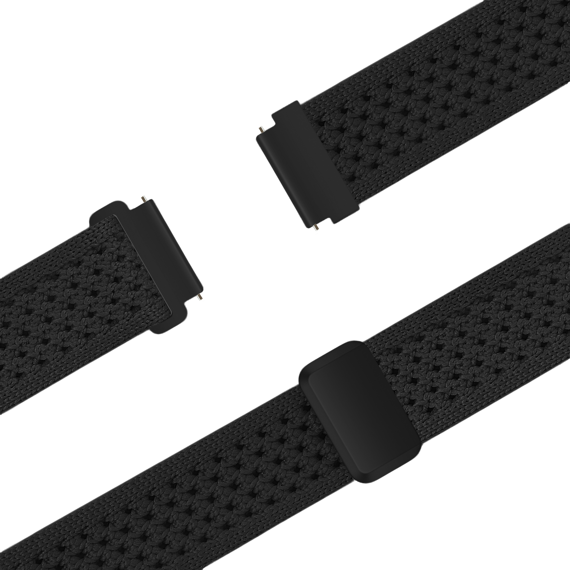 Vintage Nylon horlogebandje - 18mm - Zwart