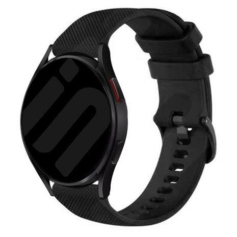 Luxe Siliconen horlogebandje - 20mm - Zwart