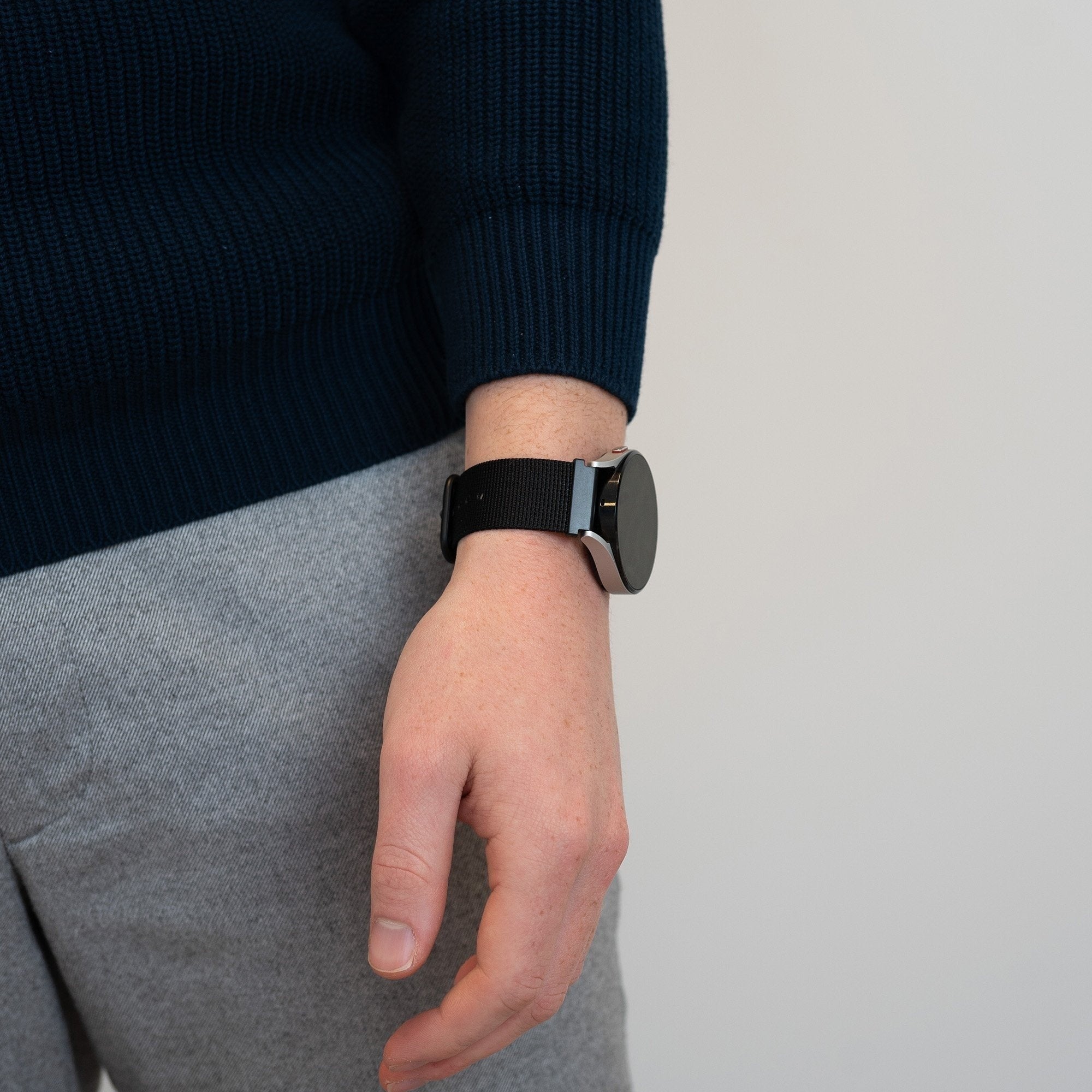 Nylon Met Gesp horlogebandje - 22mm - Zwart
