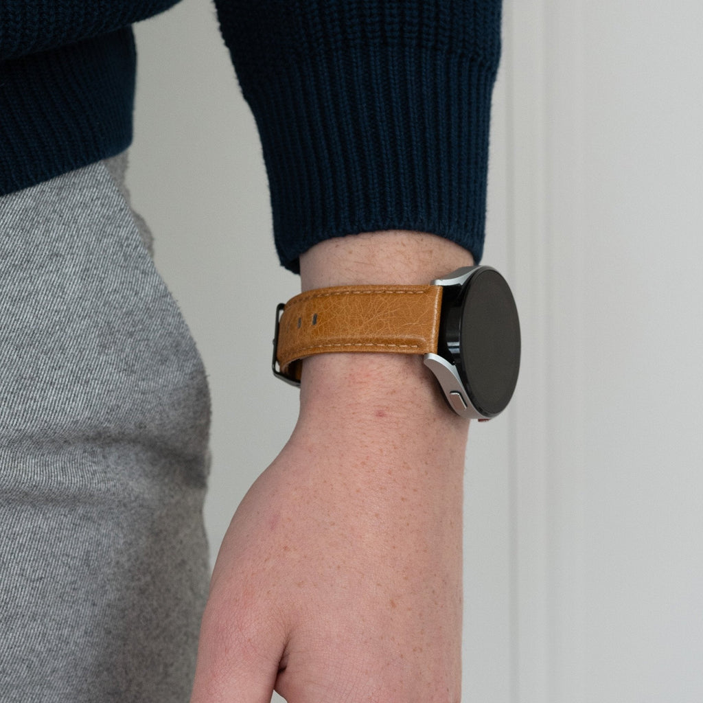 Lederen Classic horlogebandje - 22mm - Bruin