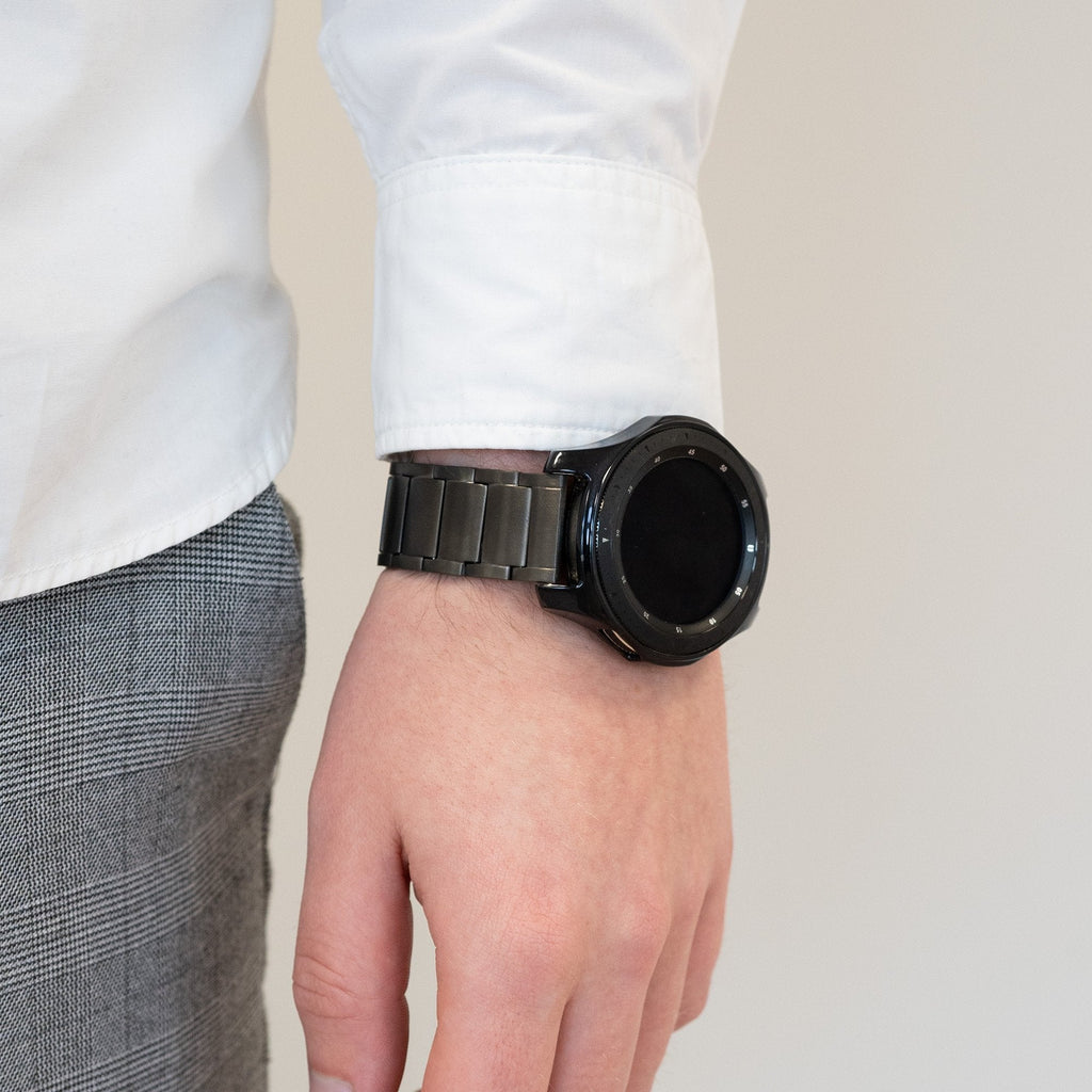 Titanium Schakel horlogebandje - 22mm - Grafiet