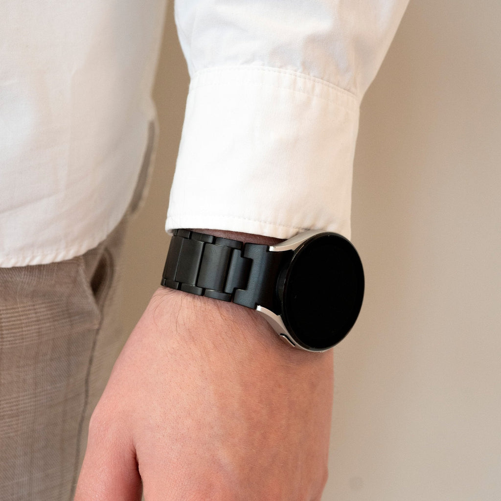 One Push Titanium horlogebandje - 20mm - Zwart