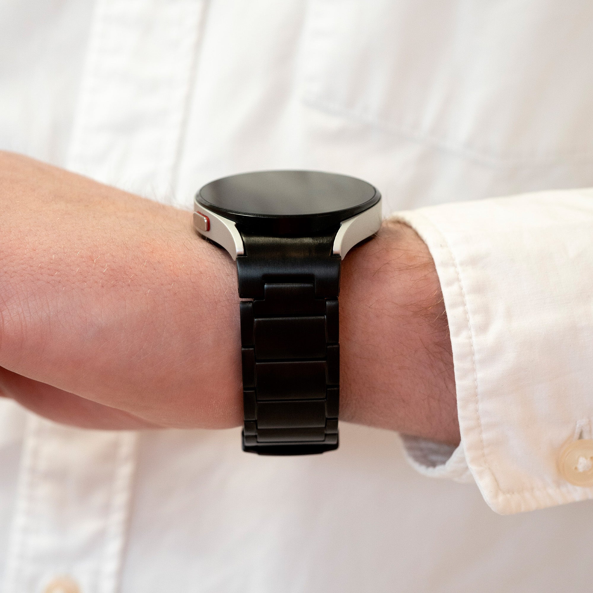 One Push Titanium horlogebandje - 20mm - Zwart