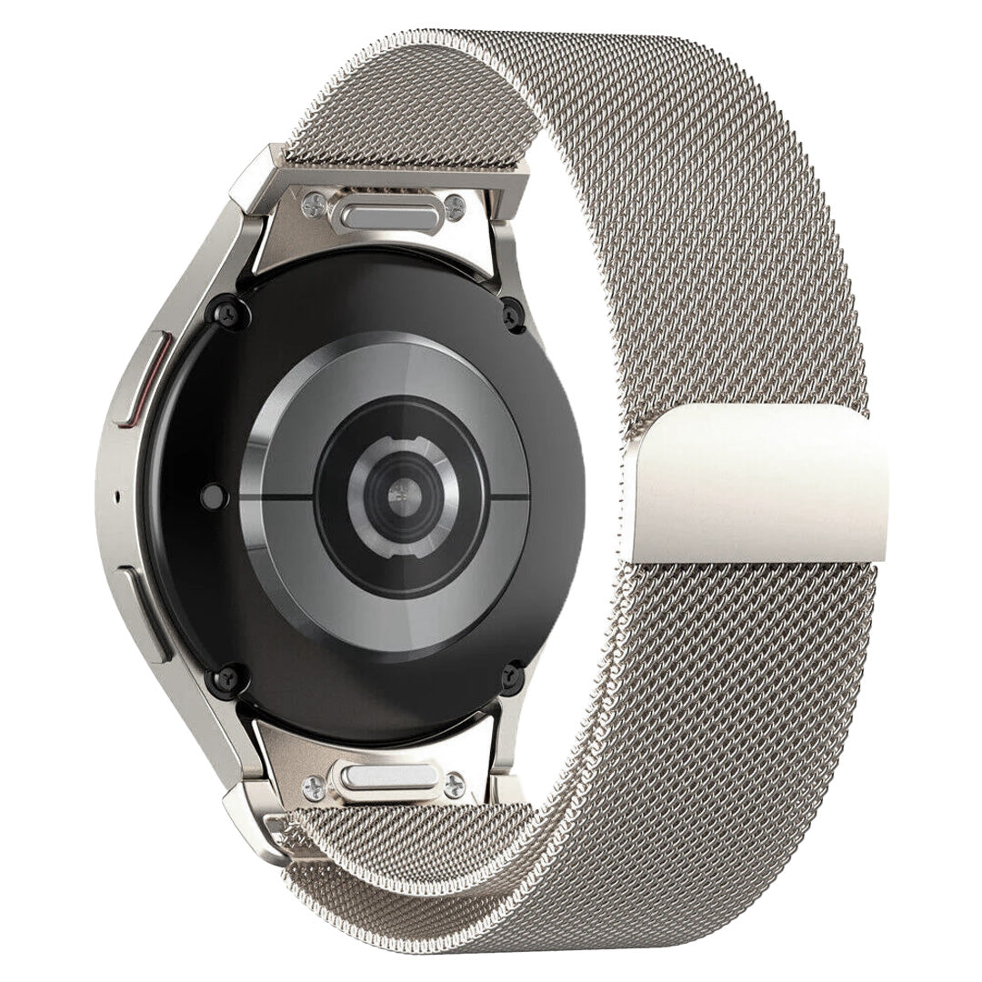 One Push Milanese horlogebandje - 20mm - Champagne