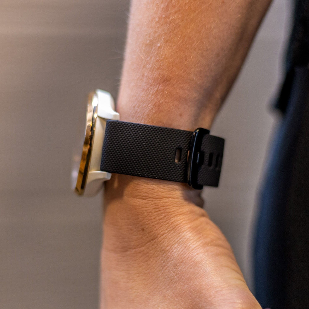 Luxe Siliconen horlogebandje - 20mm - Zwart