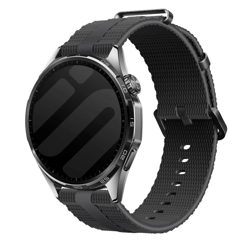 Siliconen active horlogebandje - 20mm - Zwart