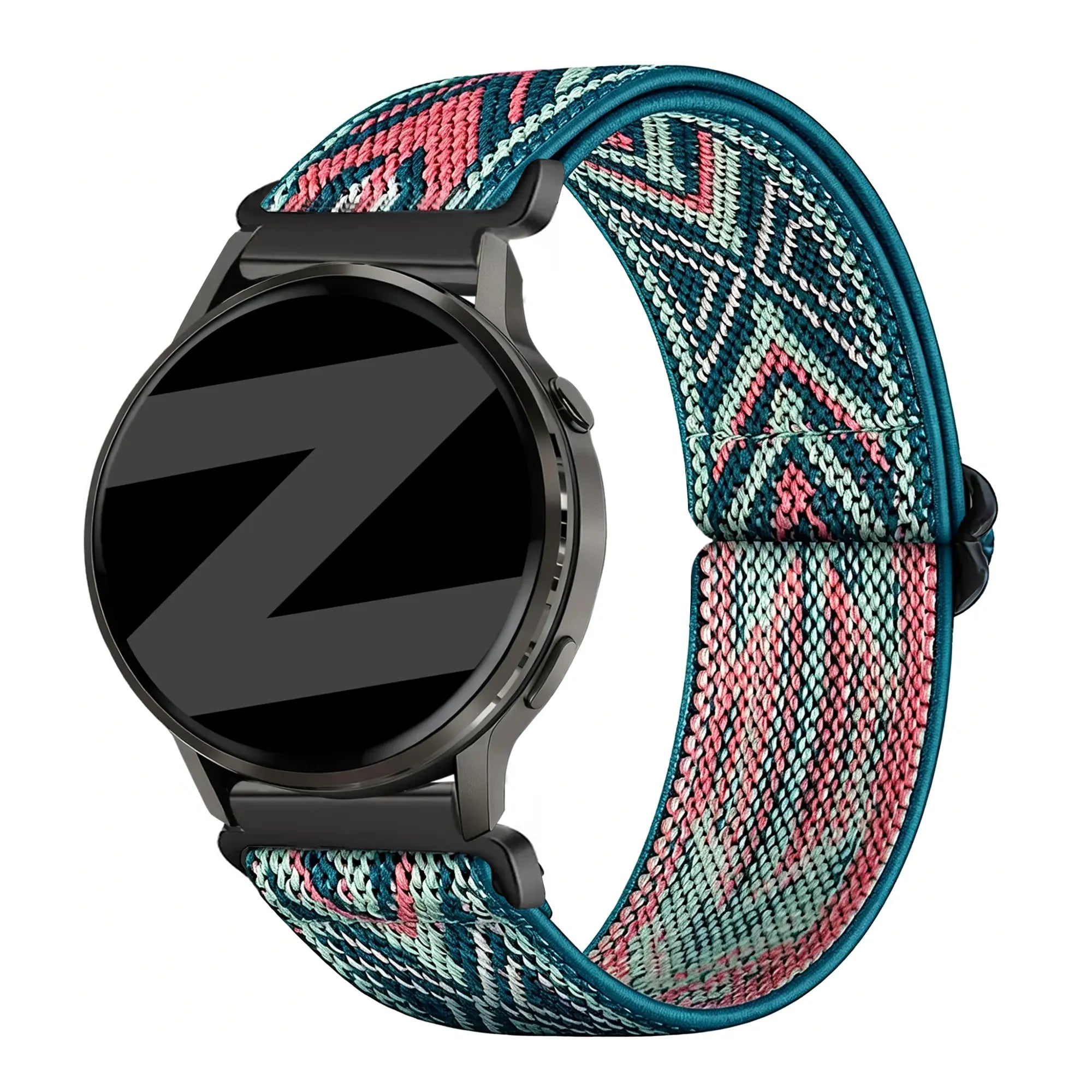 Elastische nylon horlogebandje - 20mm - Blauw mix