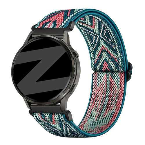 Elastische nylon horlogebandje - 20mm - Blauw mix