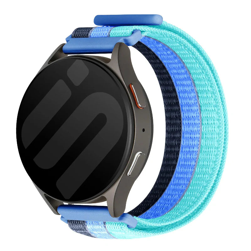 Triple nylon horlogebandje - 20mm - Blauw mix
