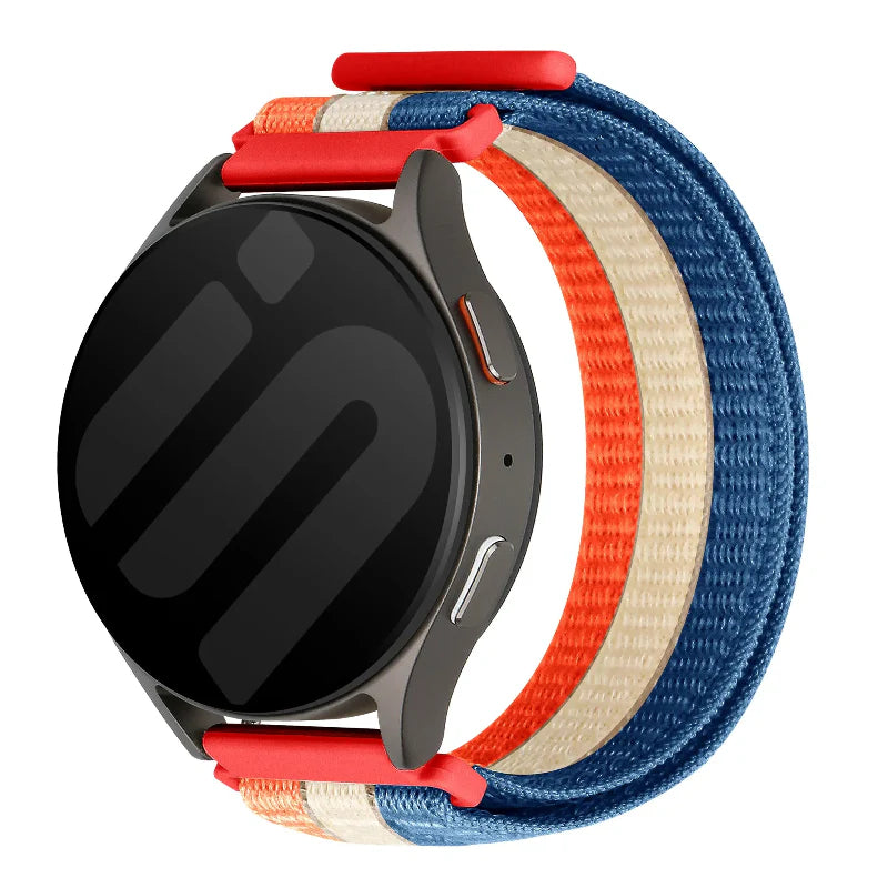 Triple nylon horlogebandje - 20mm - Regenboog