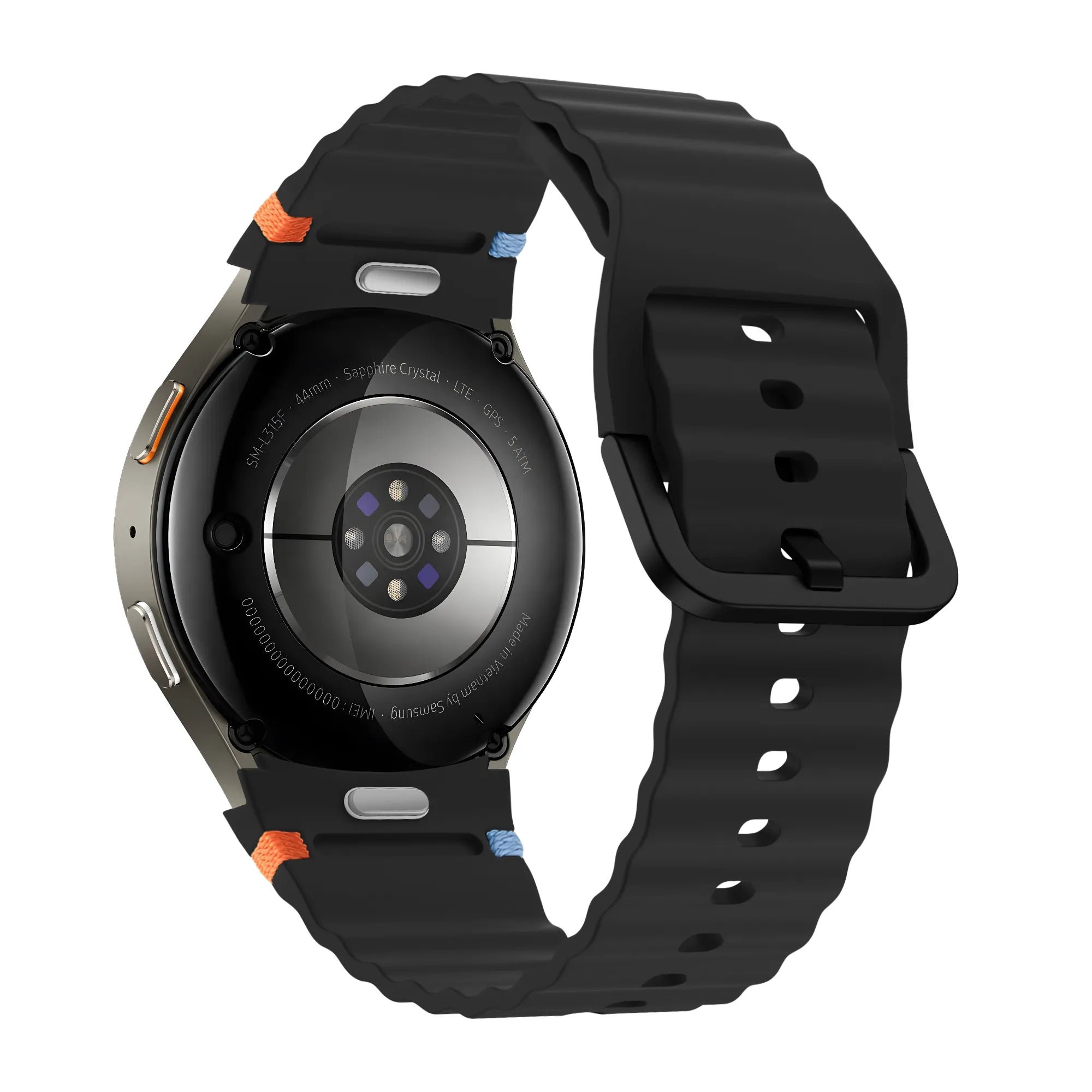 Wave Easy Fit horlogebandje - 20mm - Zwart