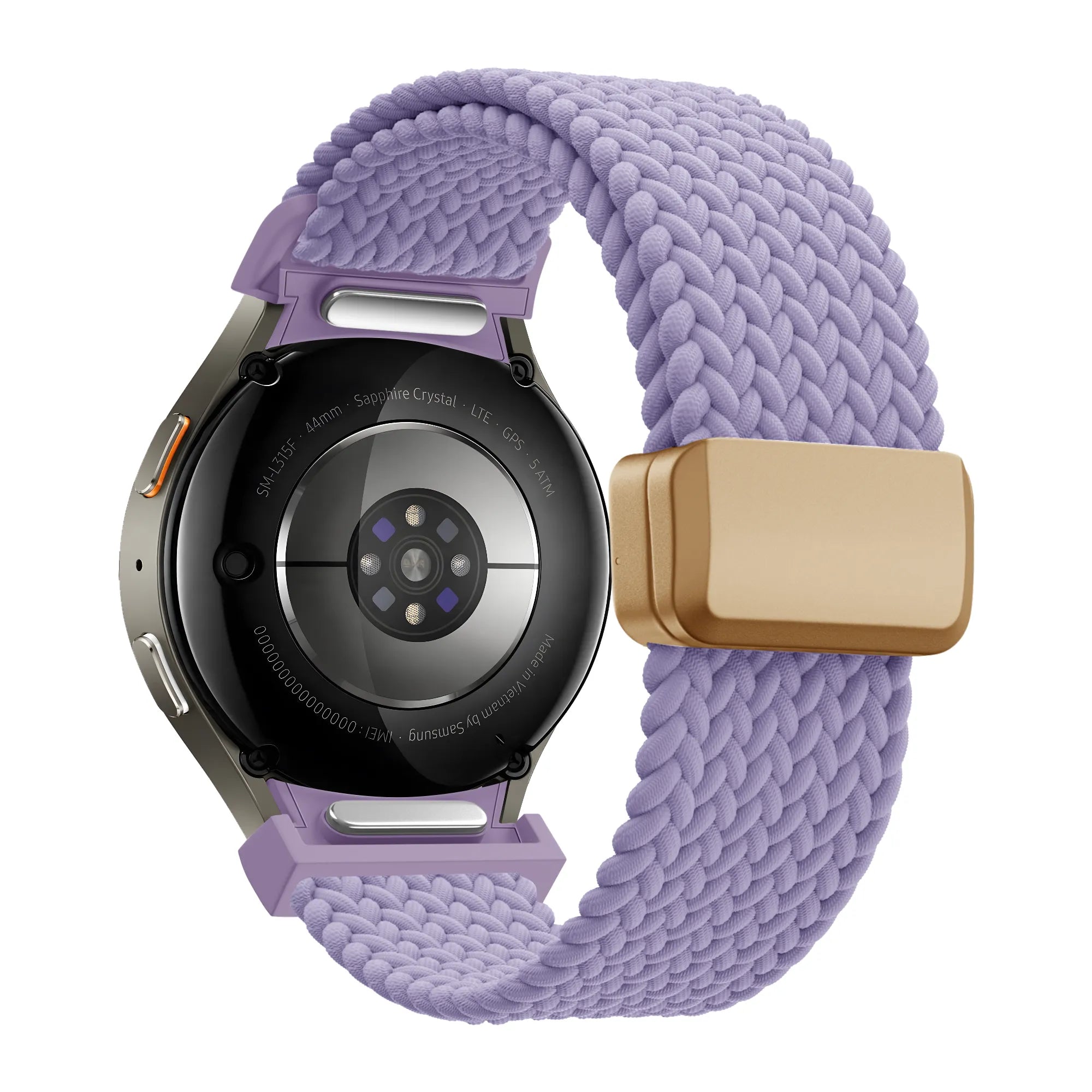 Gevlochten Easy Fit horlogebandje - 20mm - Lila