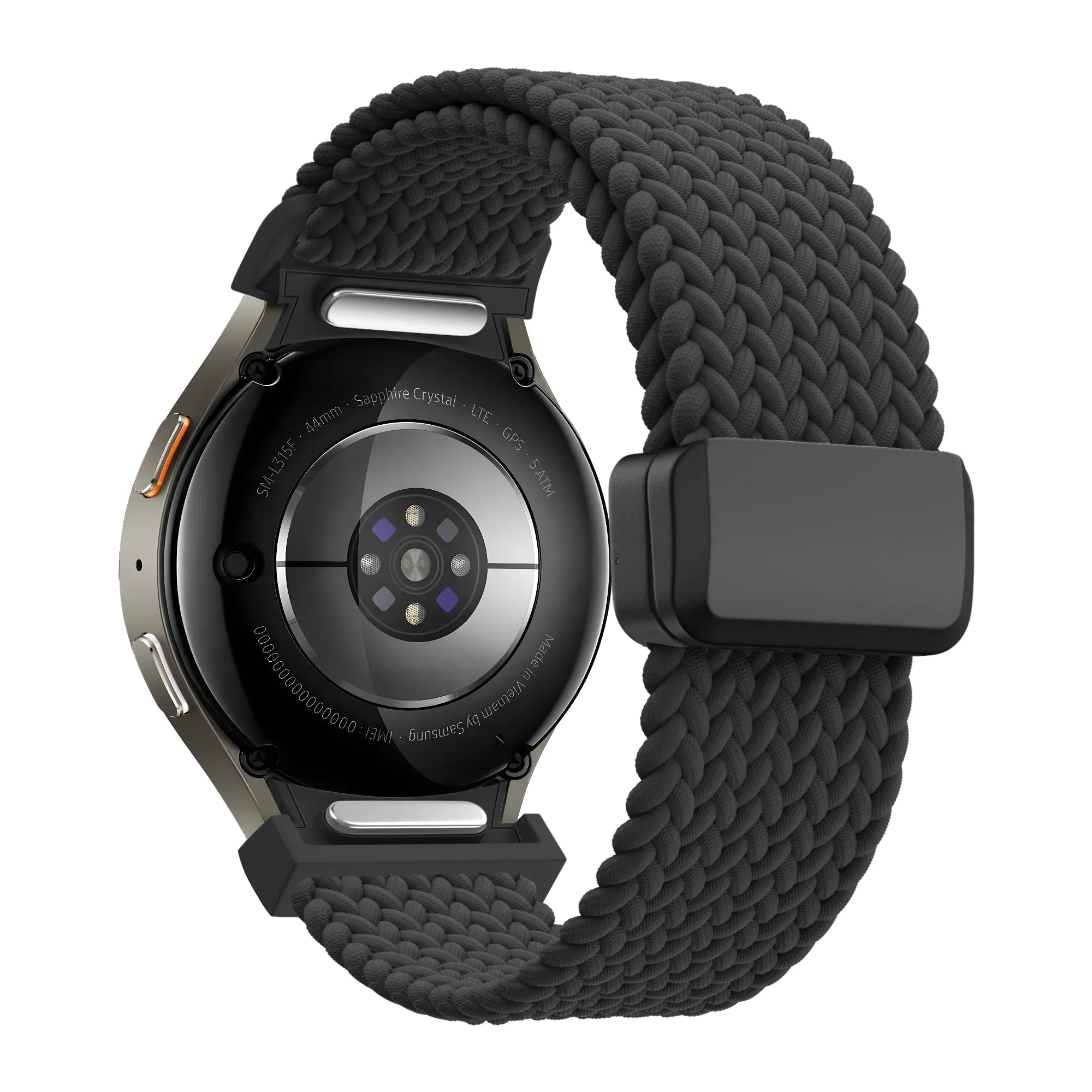 Gevlochten Easy Fit horlogebandje - 20mm - Zwart