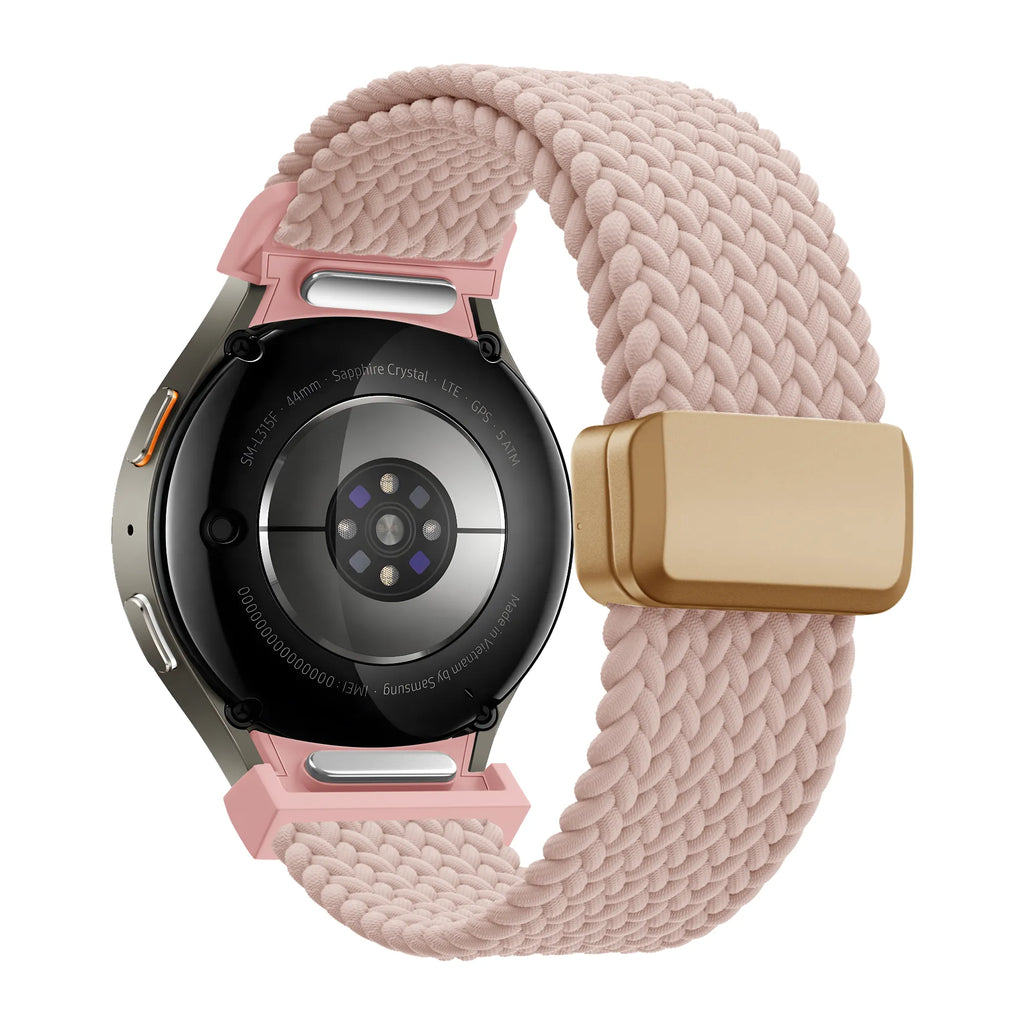 Gevlochten Easy Fit horlogebandje - 20mm - Roze