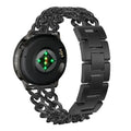 Metalen Double Chains horlogebandje - 20mm - Zwart