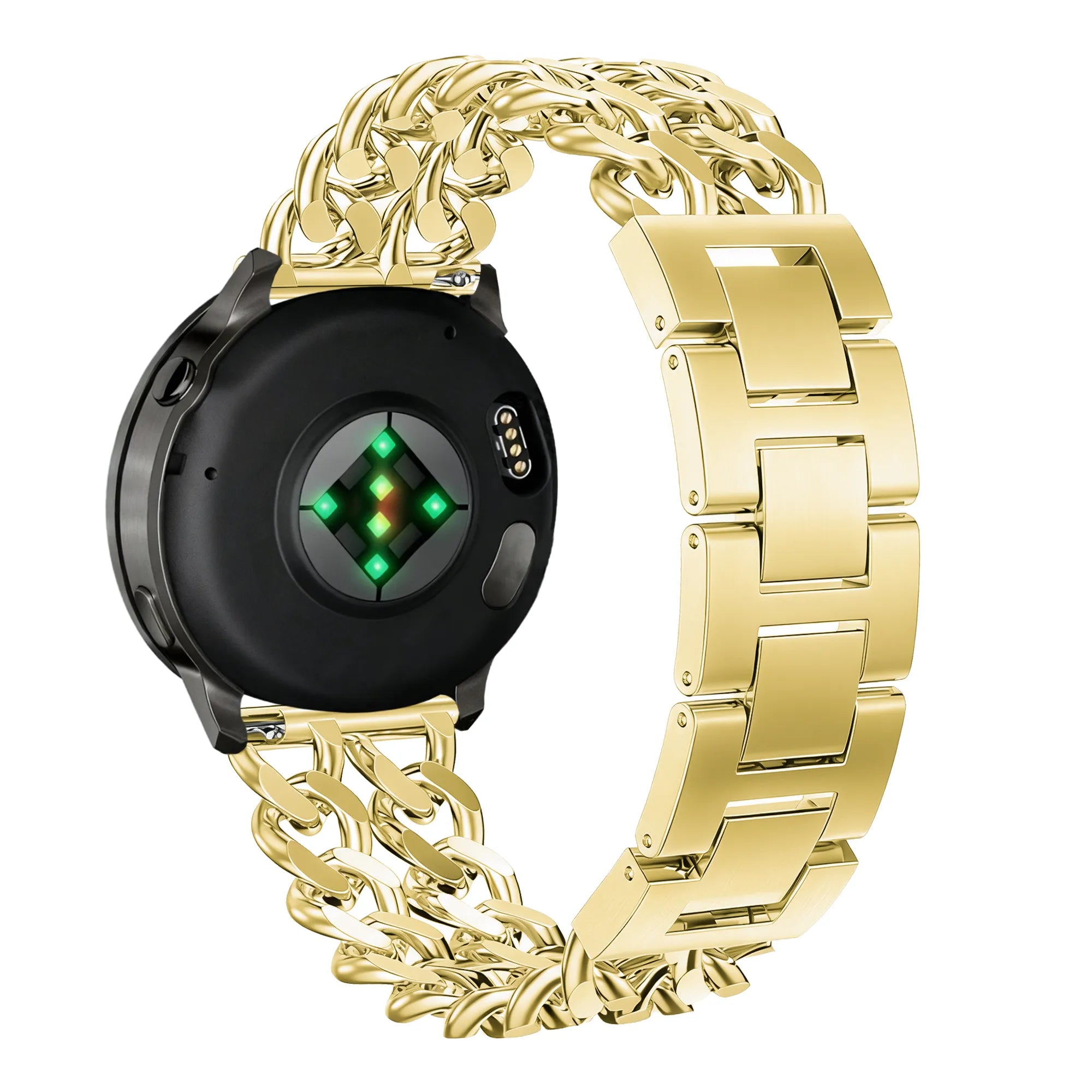 Metalen Double Chains horlogebandje - 20mm - Goud