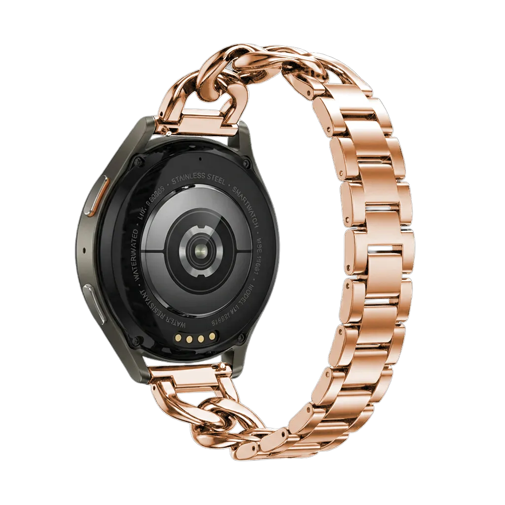 Steel Chain horlogebandje - 20mm - Rosé goud