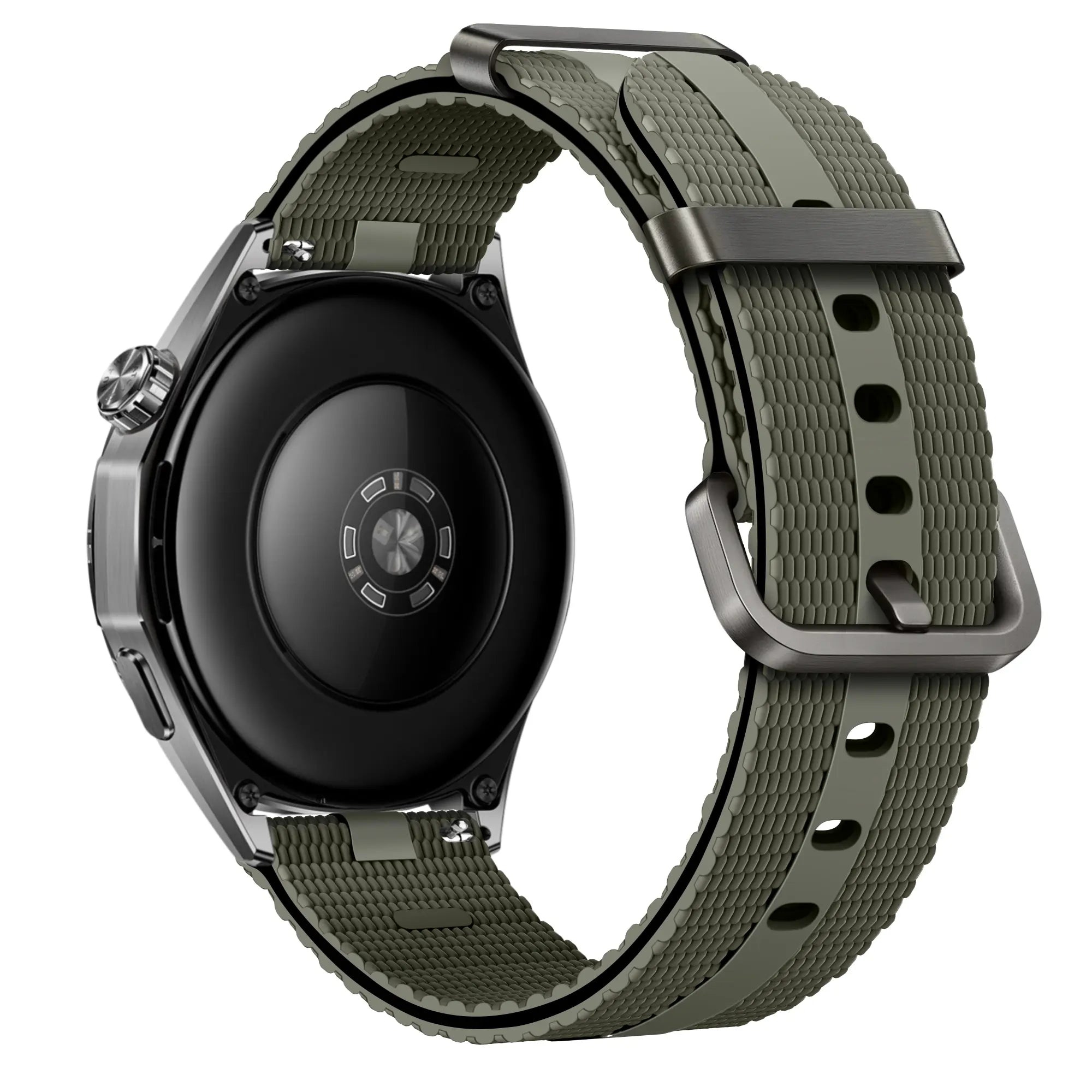 Siliconen active horlogebandje - 20mm - Legergroen