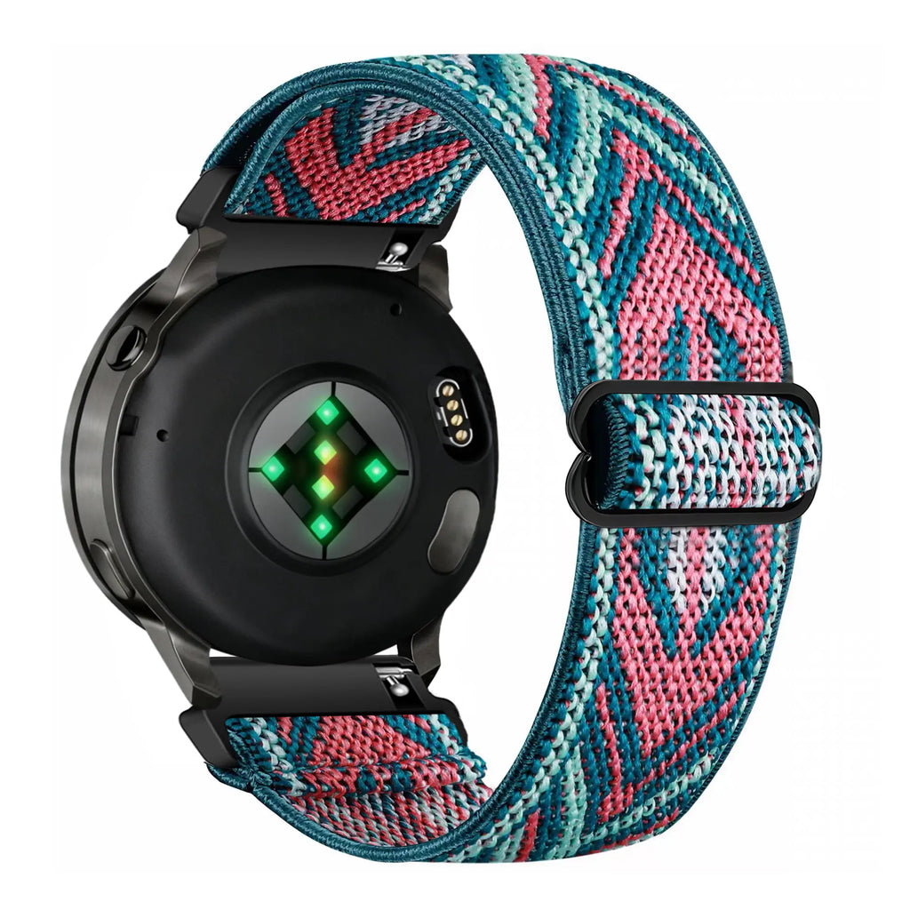 Elastische nylon horlogebandje - 20mm - Blauw mix