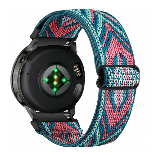 Elastische nylon horlogebandje - 20mm - Blauw mix