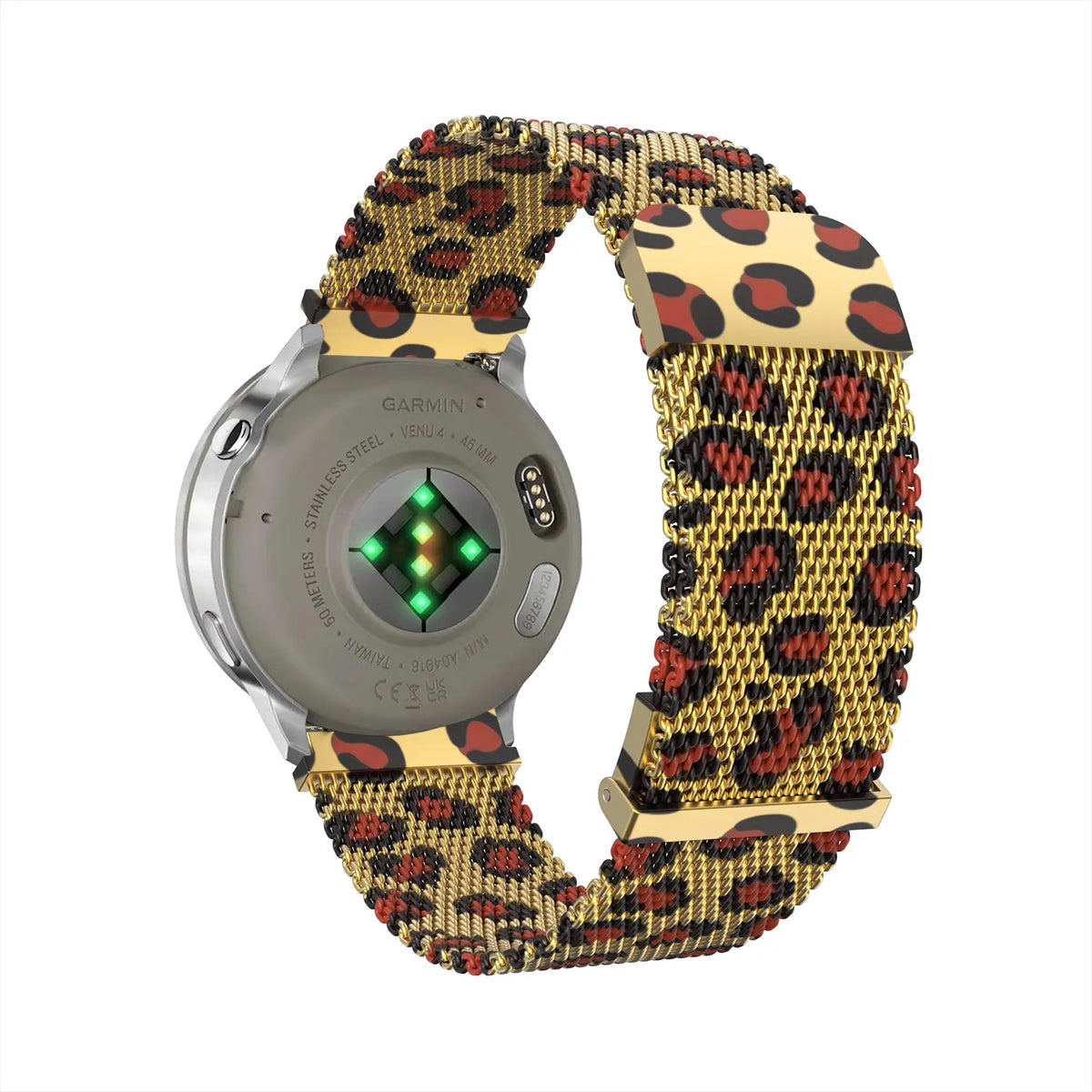 Milanese horlogebandje - 20mm - Gold leopard