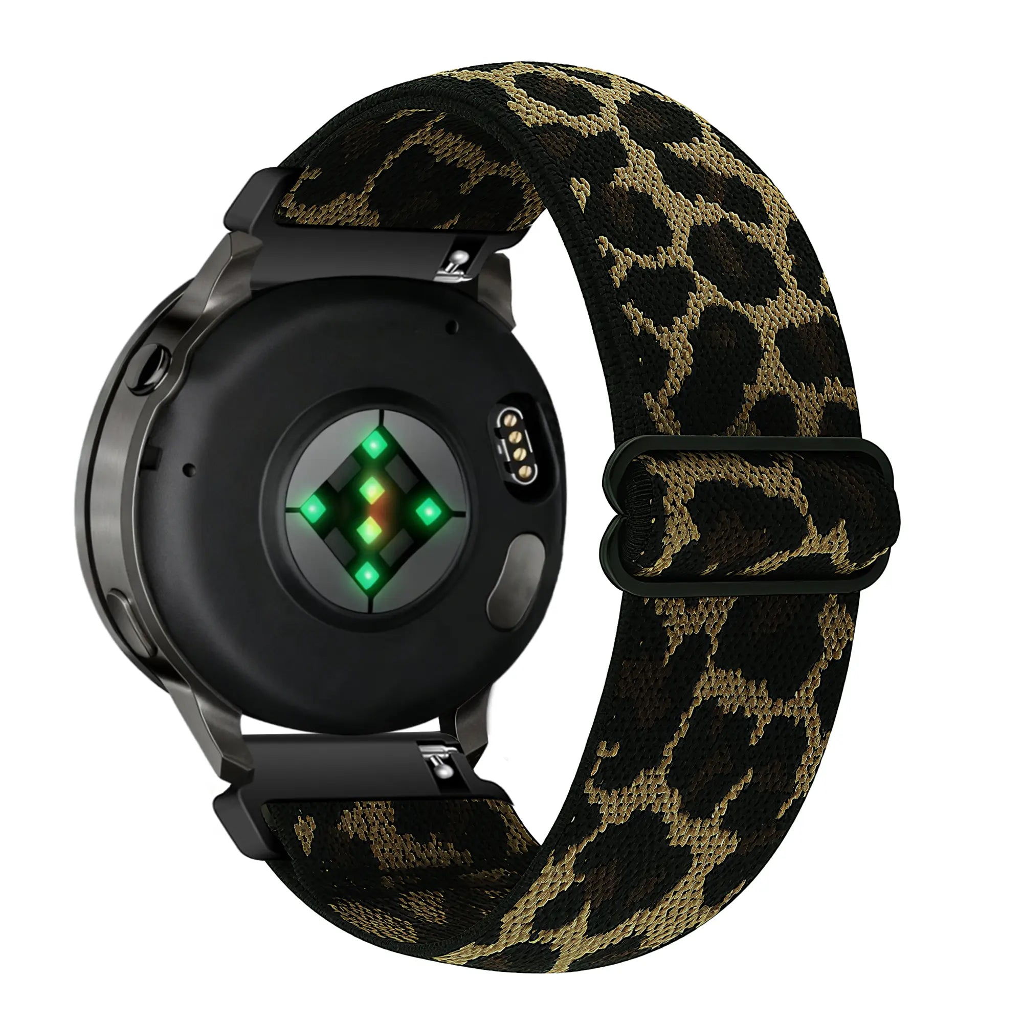 Elastische nylon horlogebandje - 20mm - 'Leopard'