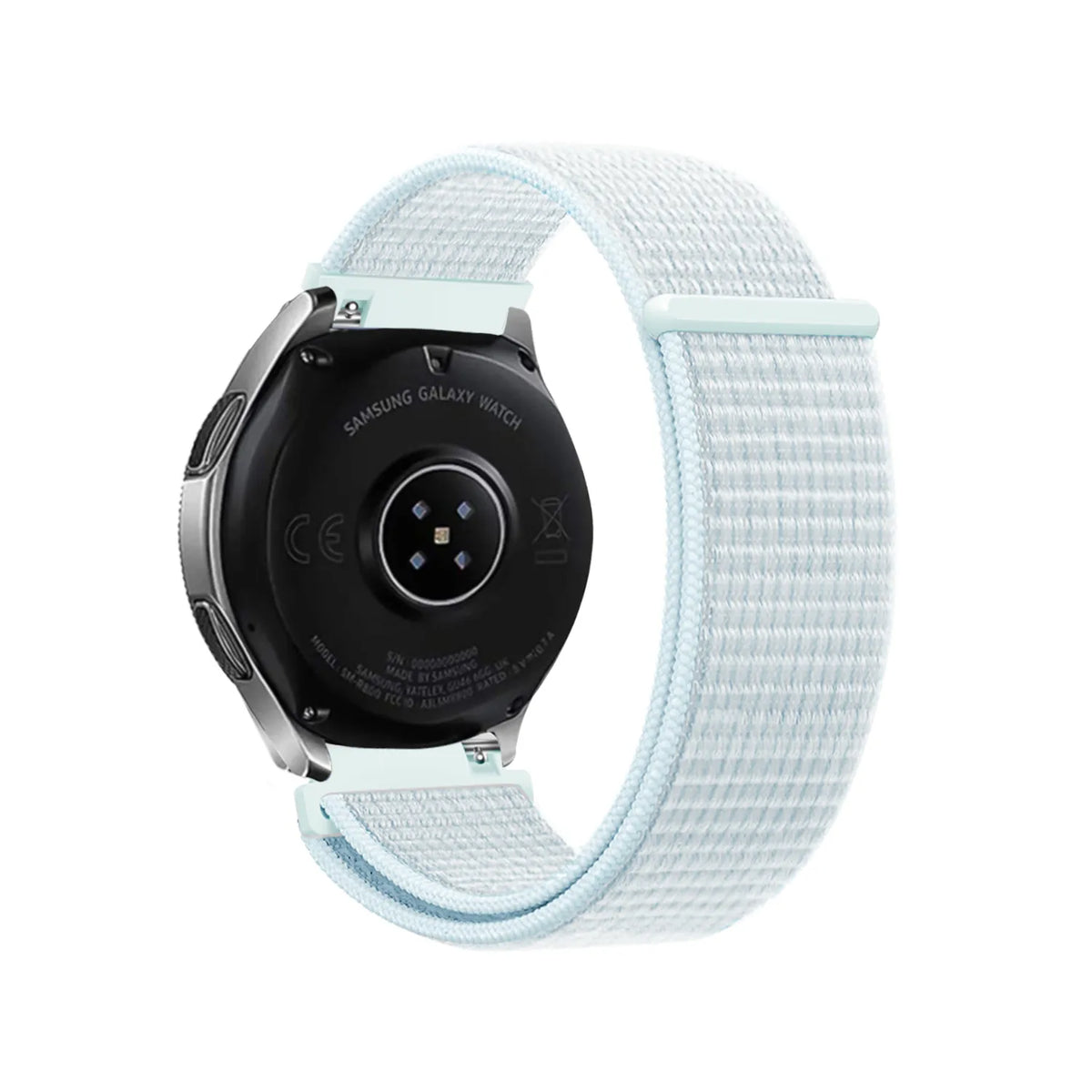 Nylon horlogebandje - 20mm - Licht cyaan