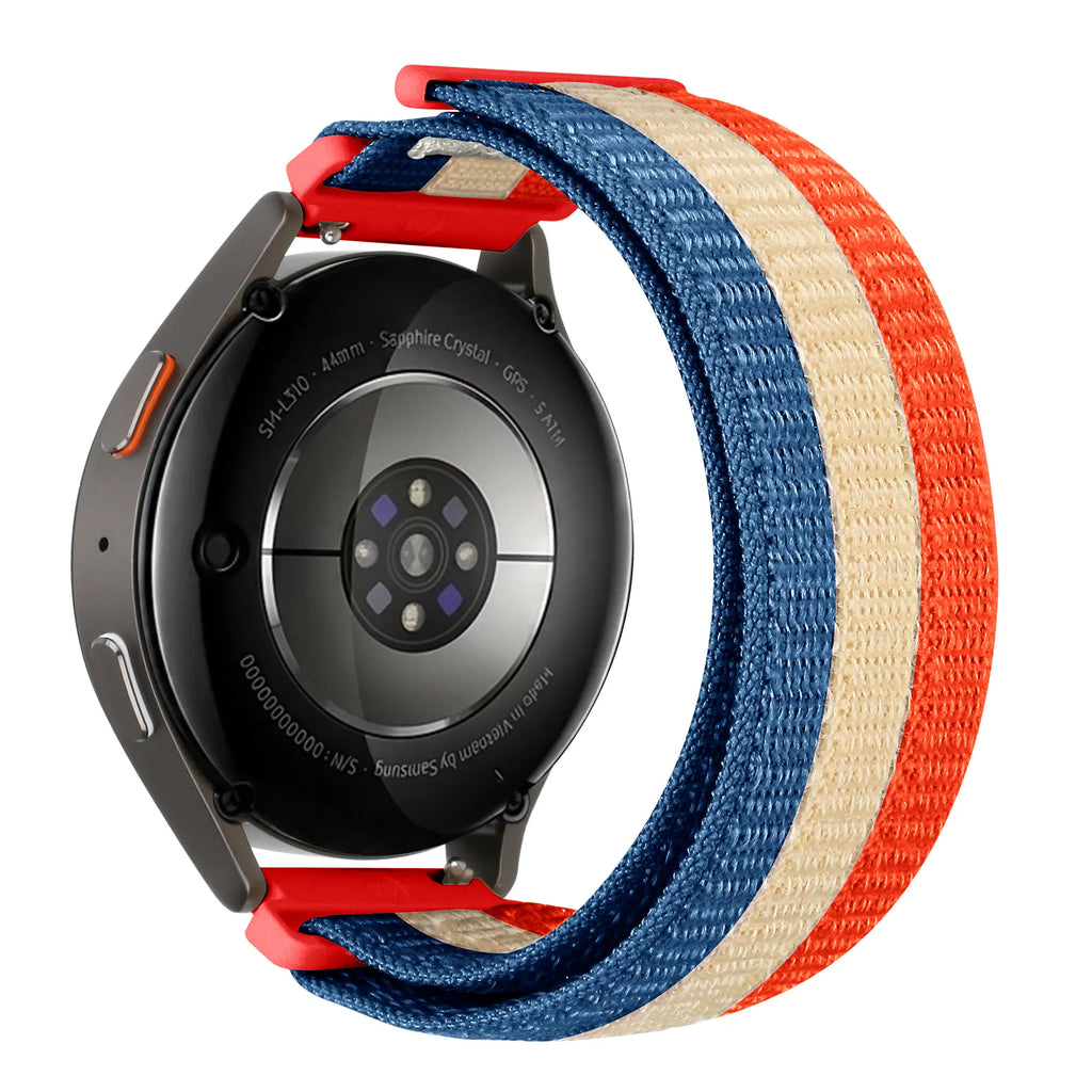Triple nylon horlogebandje - 20mm - Regenboog