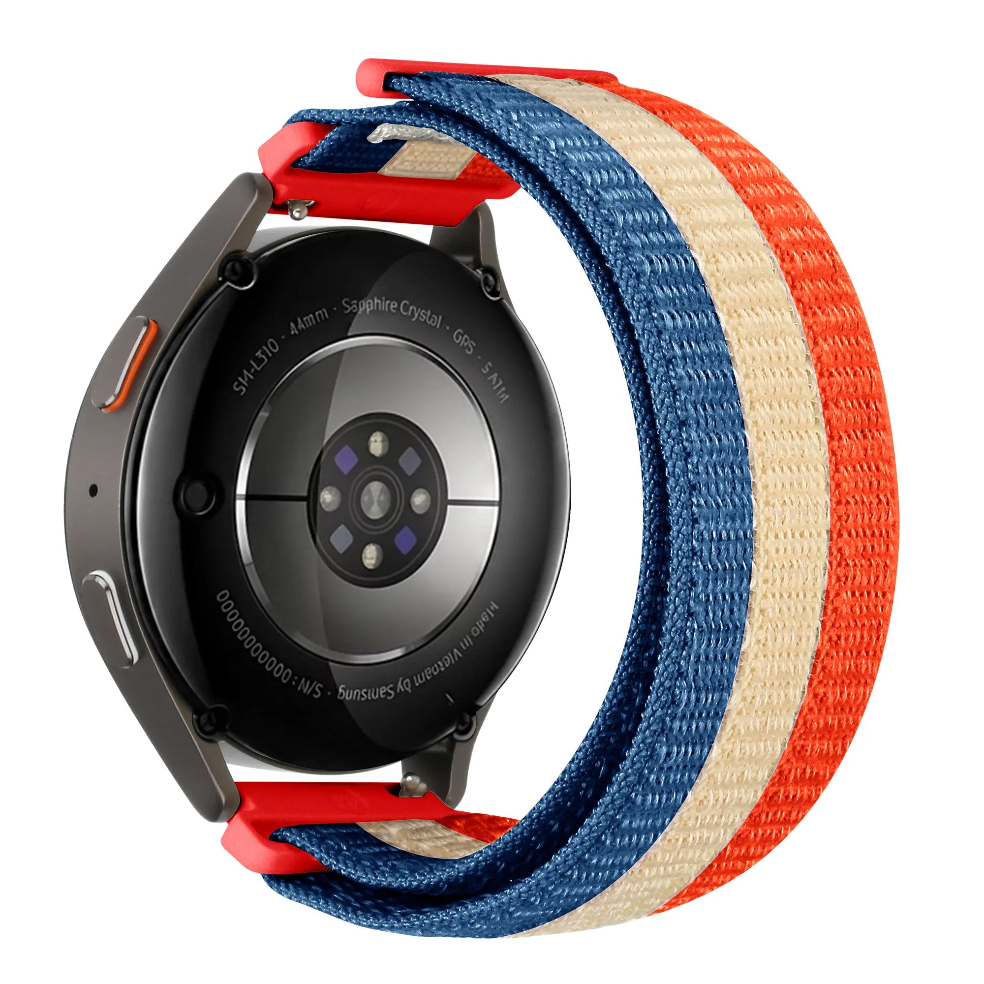 Triple nylon horlogebandje - 20mm - Regenboog