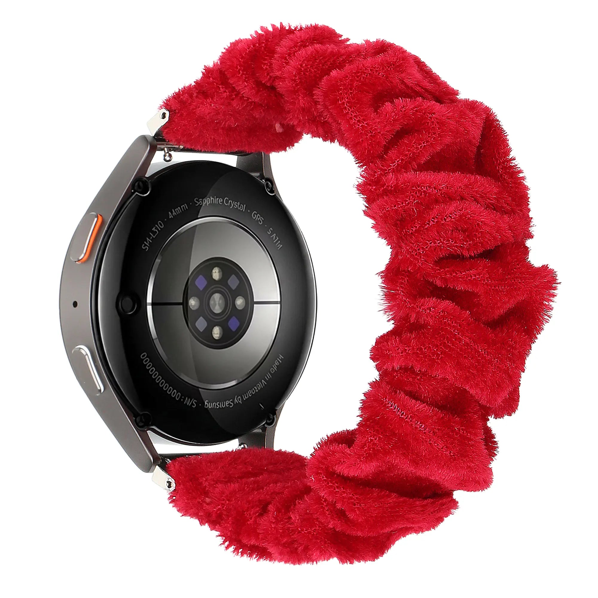 Scrunchie horlogebandje - 20mm - Wijnrood