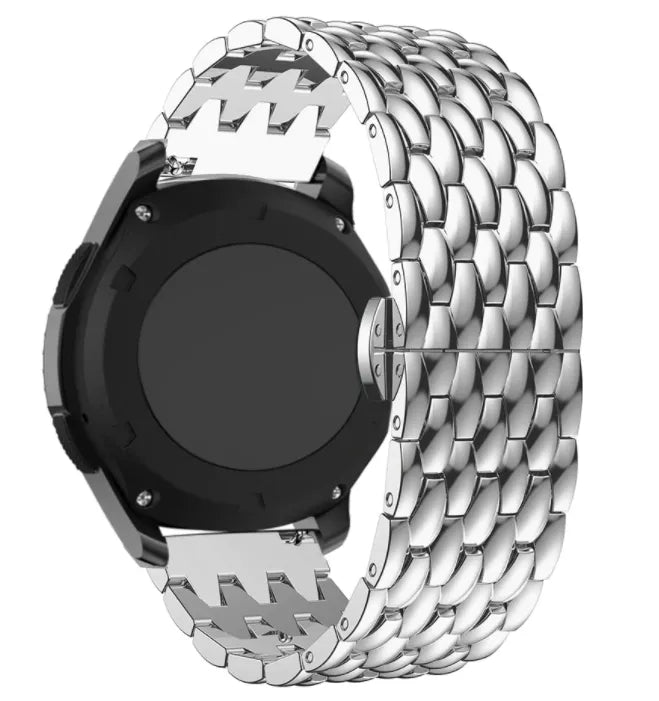 Stalen draak horlogebandje - 20mm - Zilver