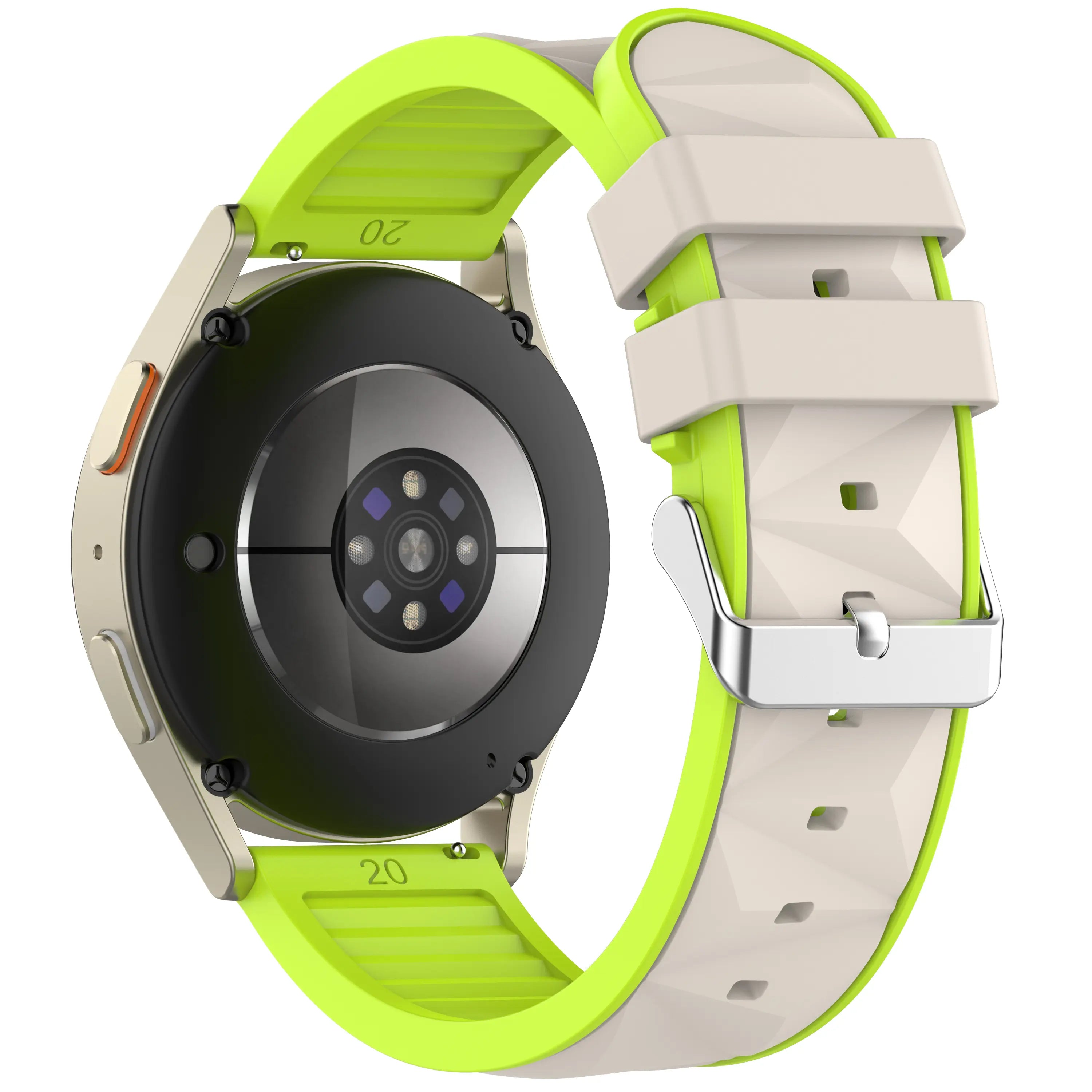 Diamond sport horlogebandje - 20mm - Sterrenlicht/lime
