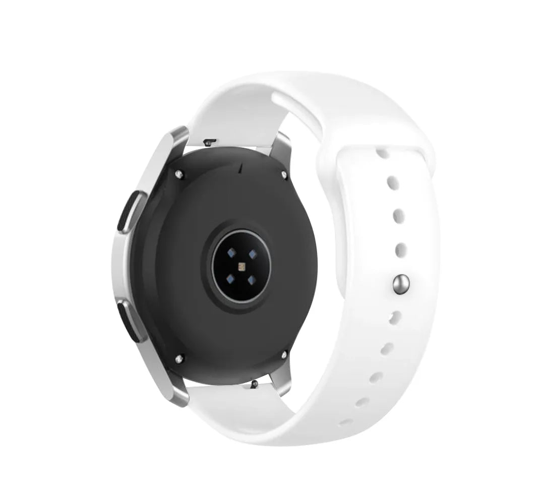 Lichtgevend siliconen horlogebandje - 20mm - Wit