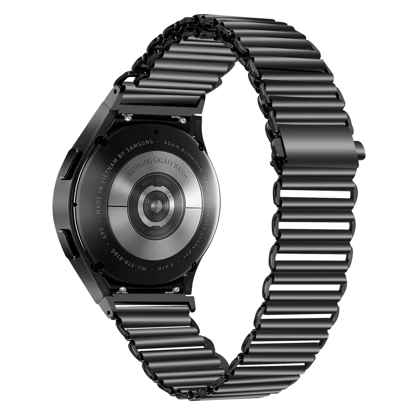 Stalen Loop horlogebandje - 20mm - Zwart